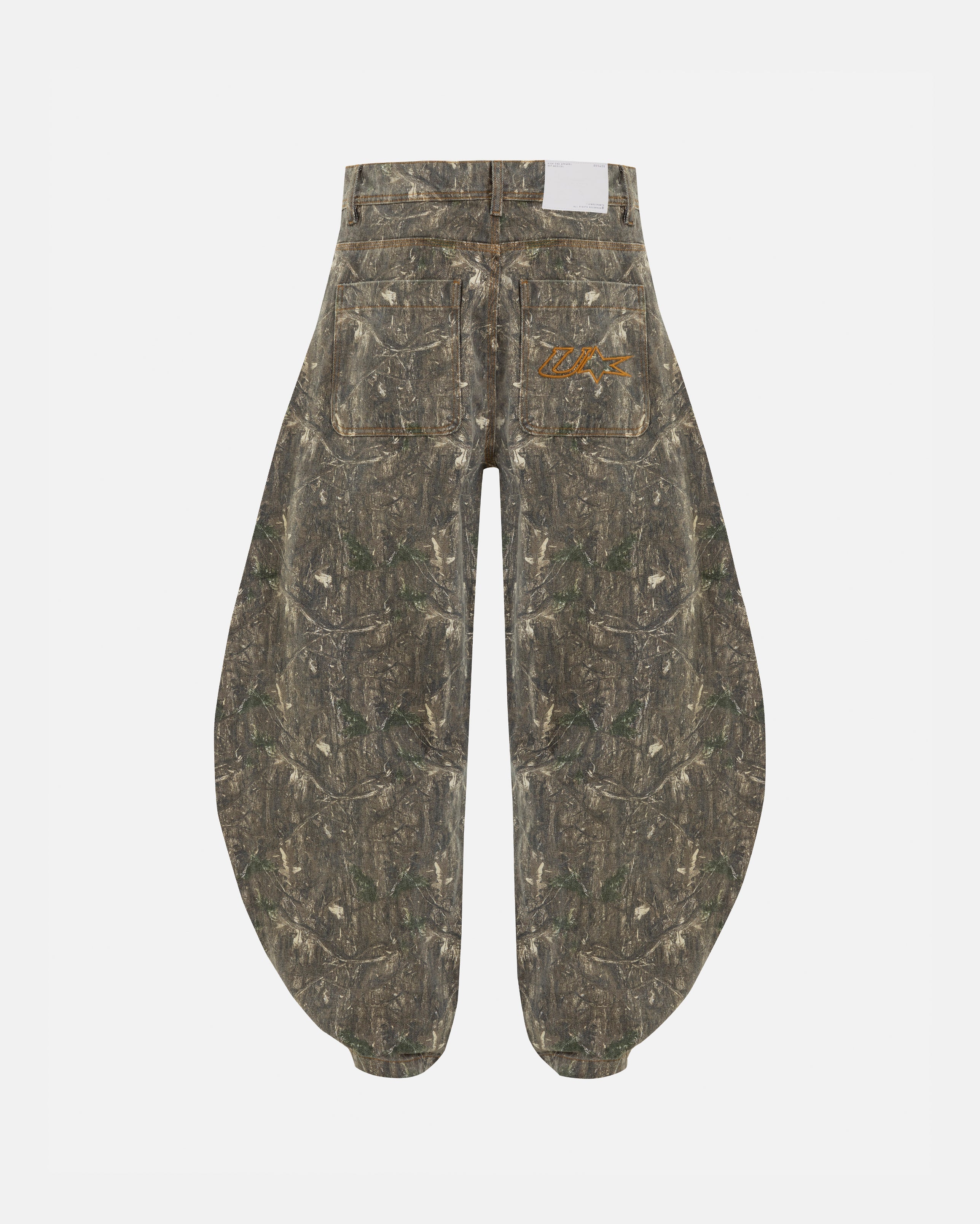 Echoes UNDRGLD Barrel Jeans Forest Pattern