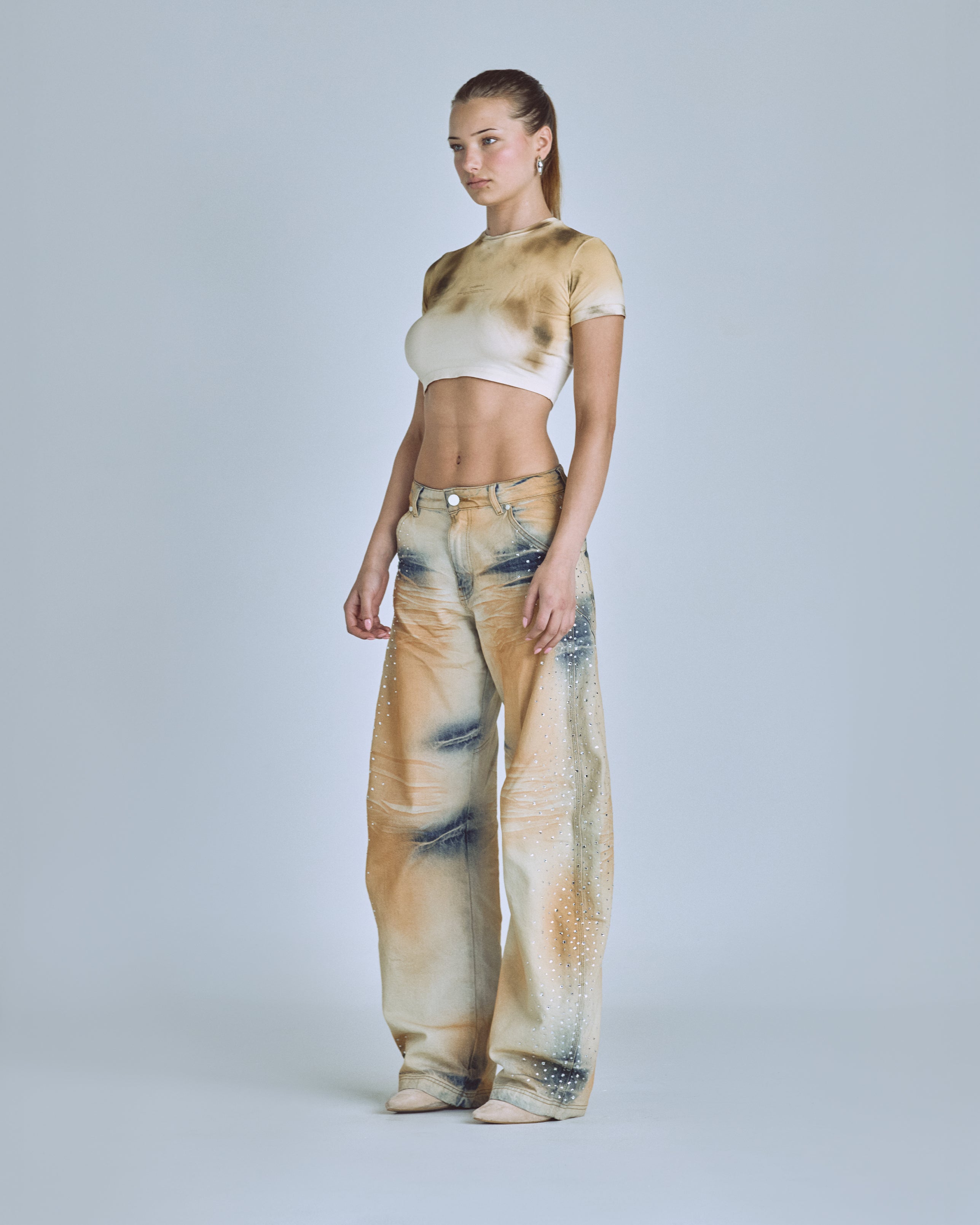 Golden Heritage Basic Baby Tee Burned Cream