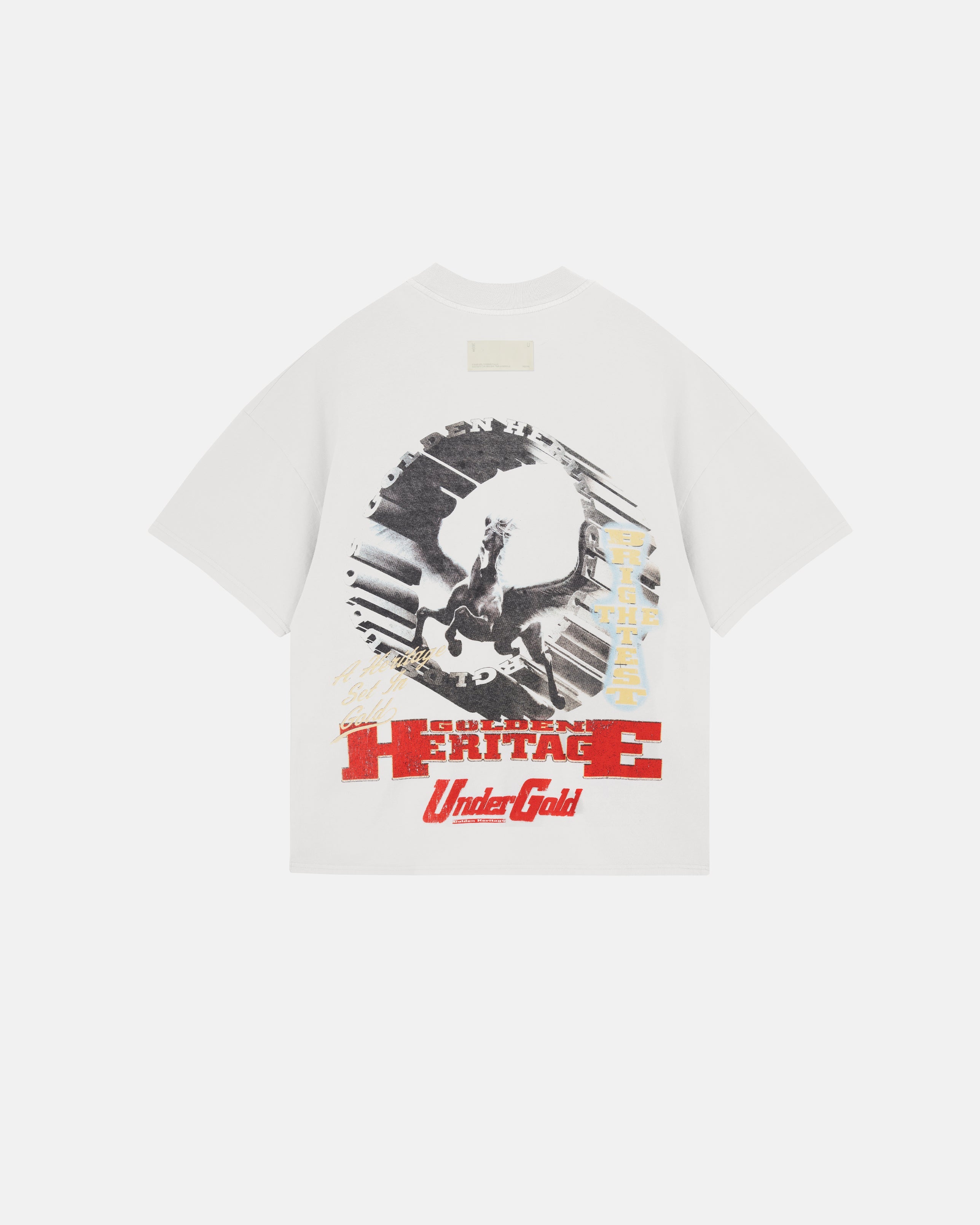 Golden Heritage Pegasus Boxy Fit Tshirt White