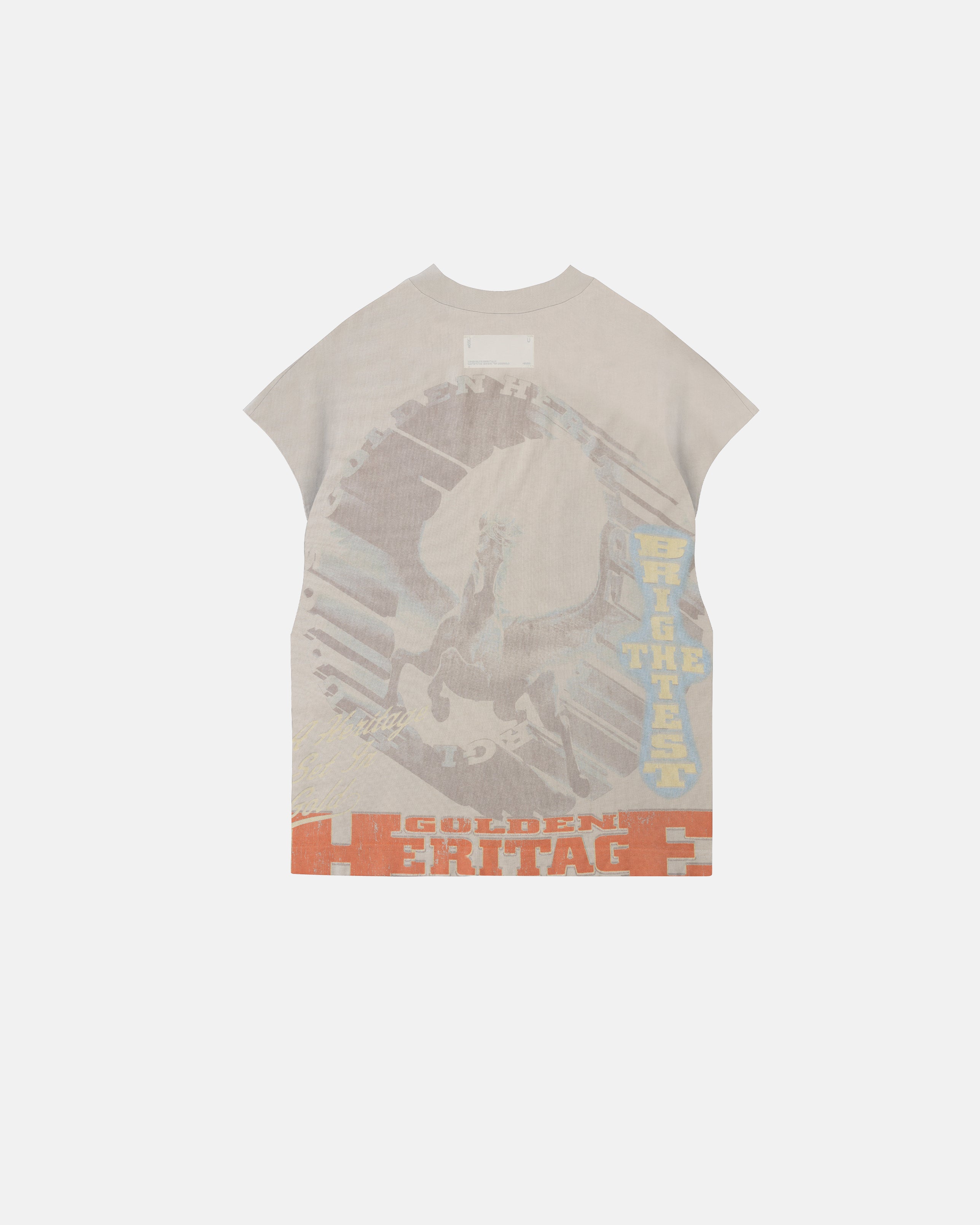 Golden Heritage Pegasus Sleeveless Tshirt Cream