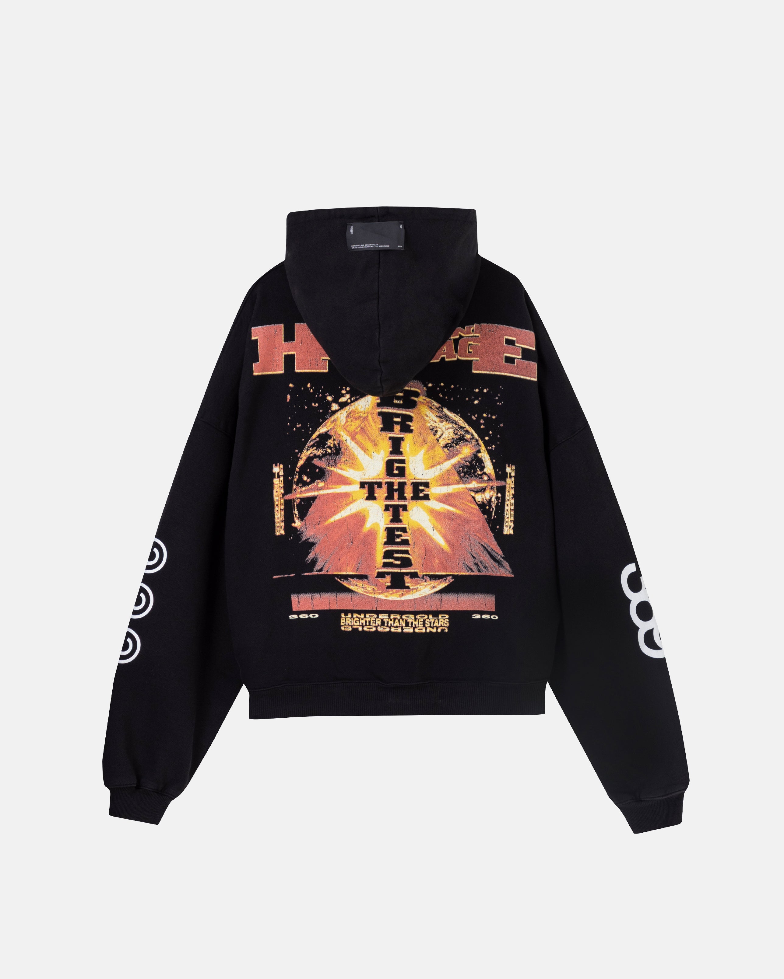 Golden Heritage Starlume Boxy Fit Hoodie Black