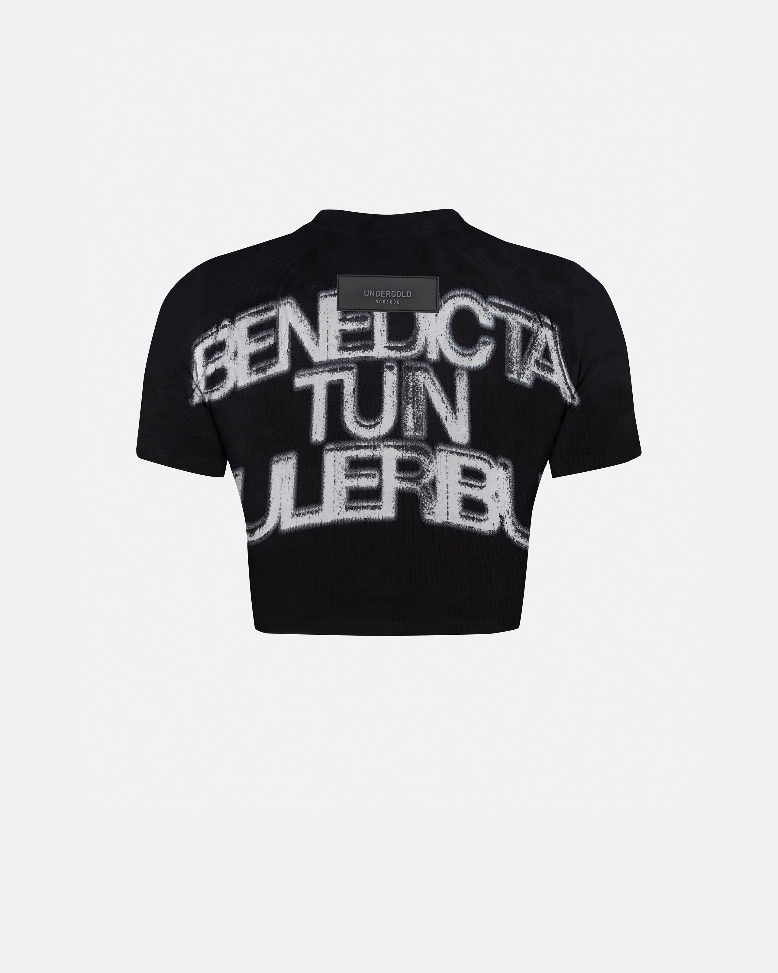 Gratia Plena Benedicta Baby Tee Black
