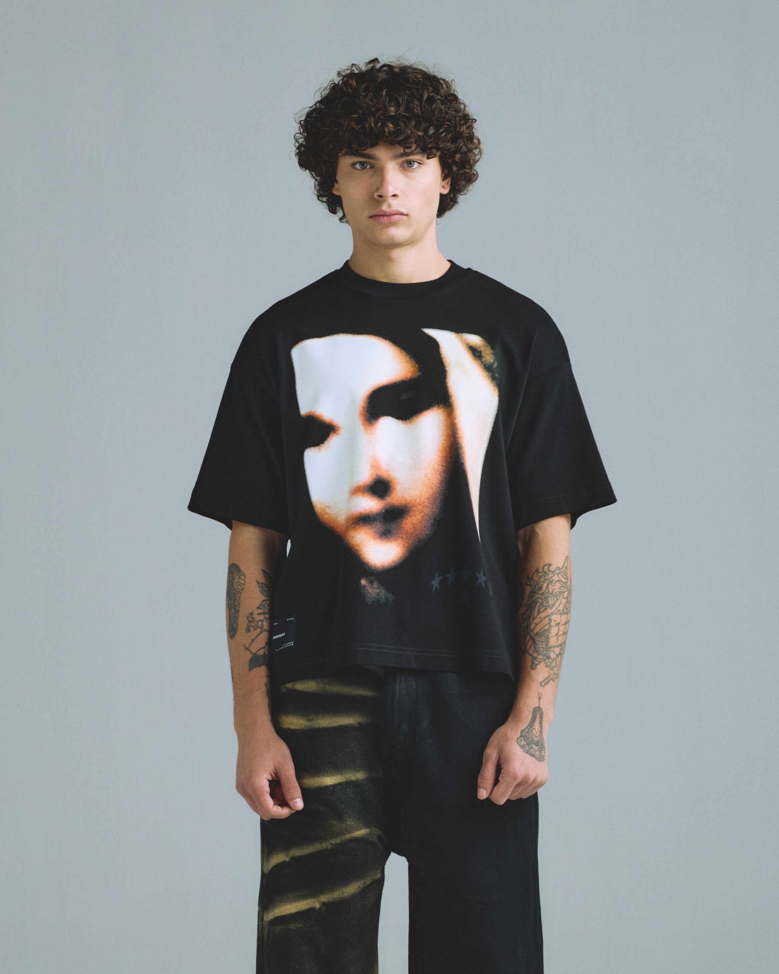 Gratia Plena Celestial Six Boxy Fit Tshirt Exclusive Black