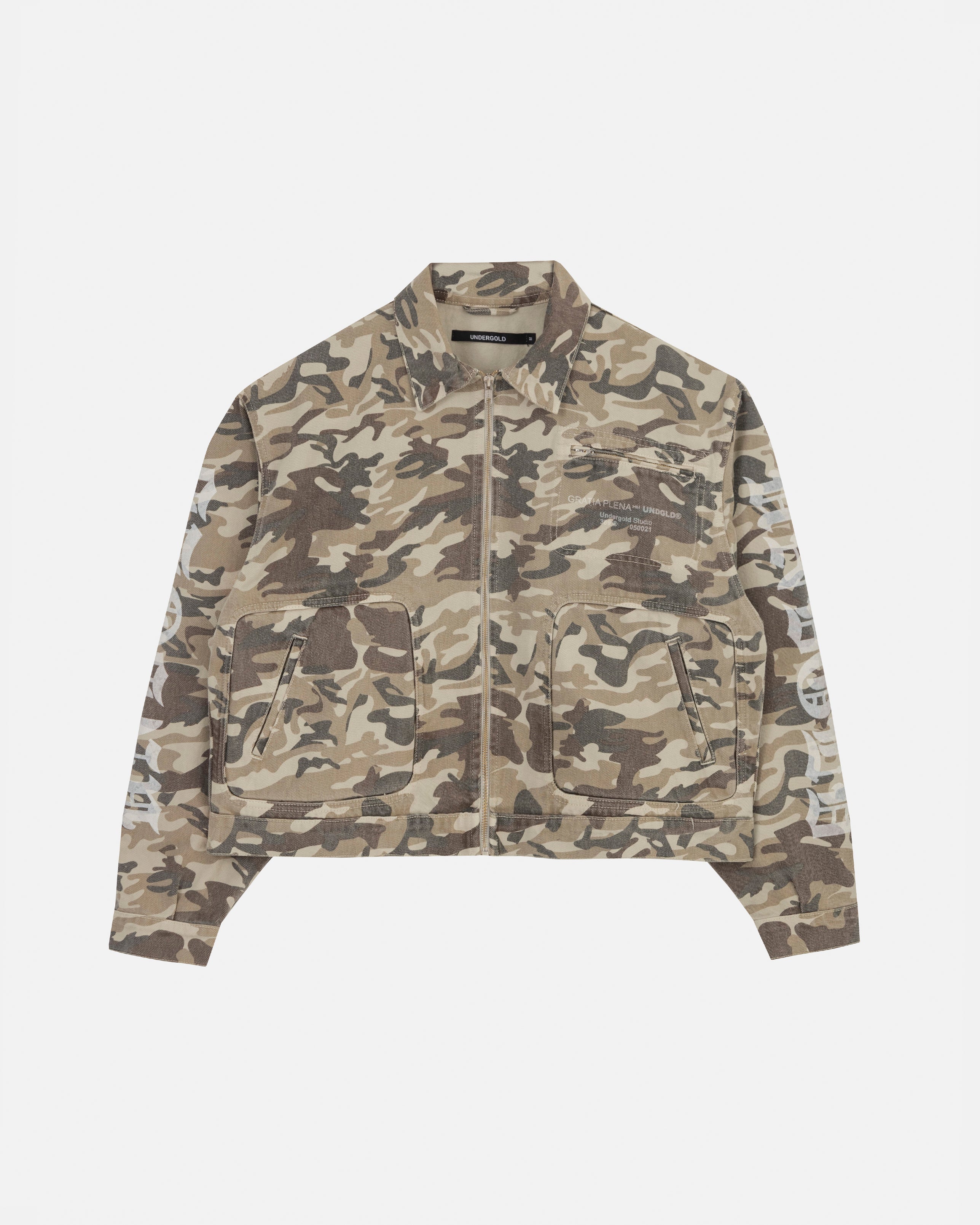 Gratia Plena Three Zip Up Jacket Cammo