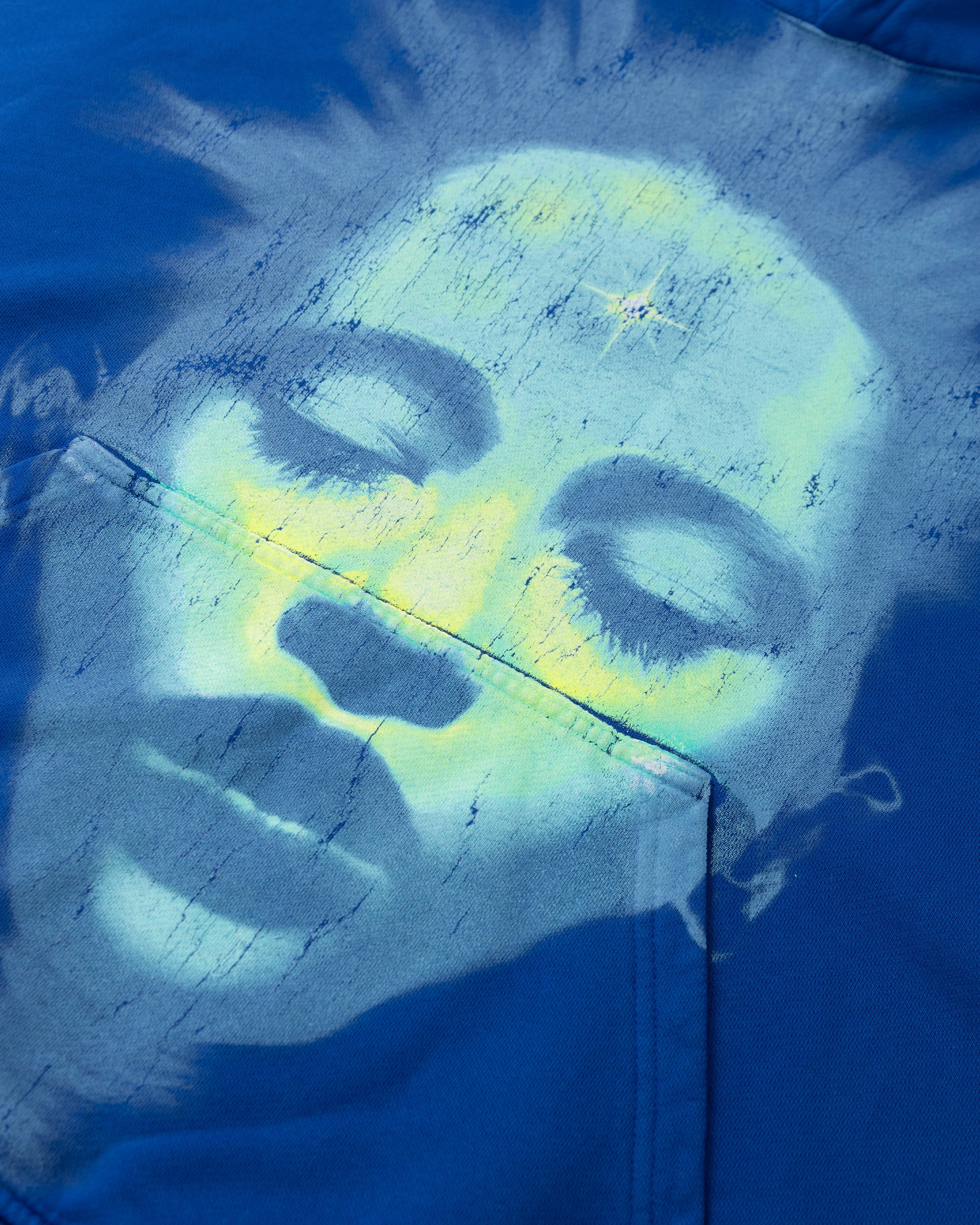 Helios Face Hoodie Electric Blue