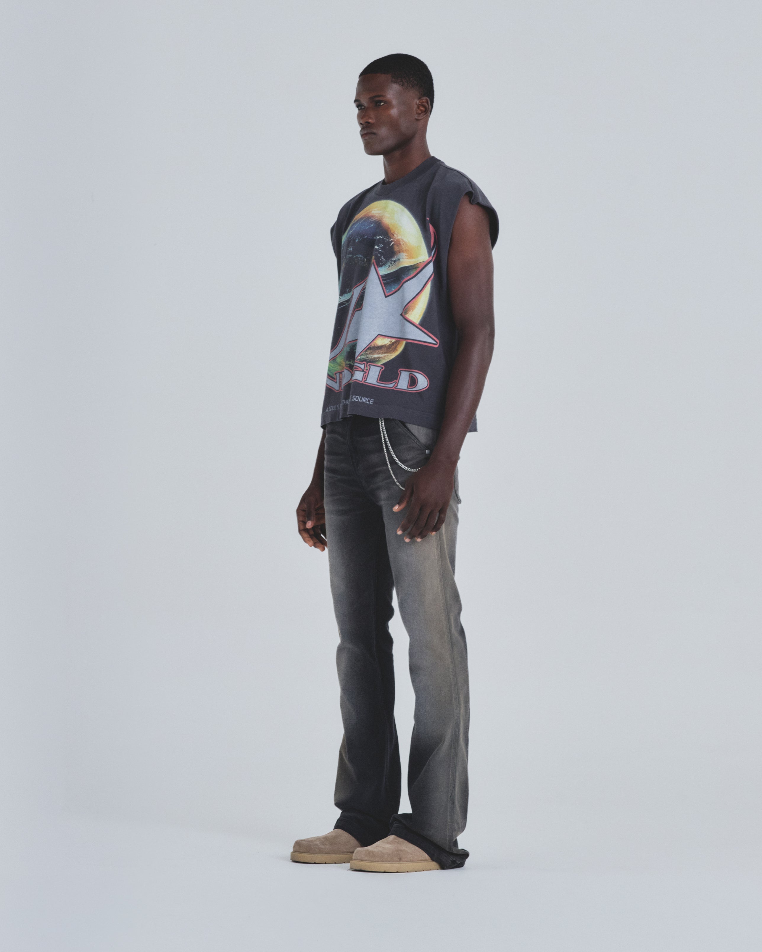 Holy State Neo Terra Sleeveless Tshirt Vintage Gray