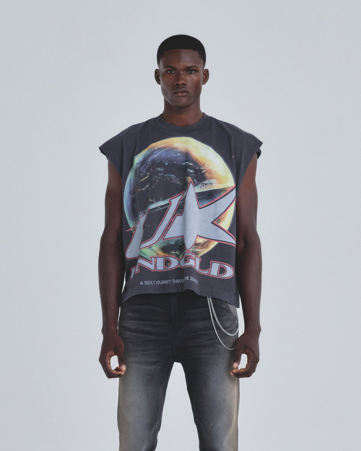 Holy State Neo Terra Sleeveless Tshirt Vintage Gray