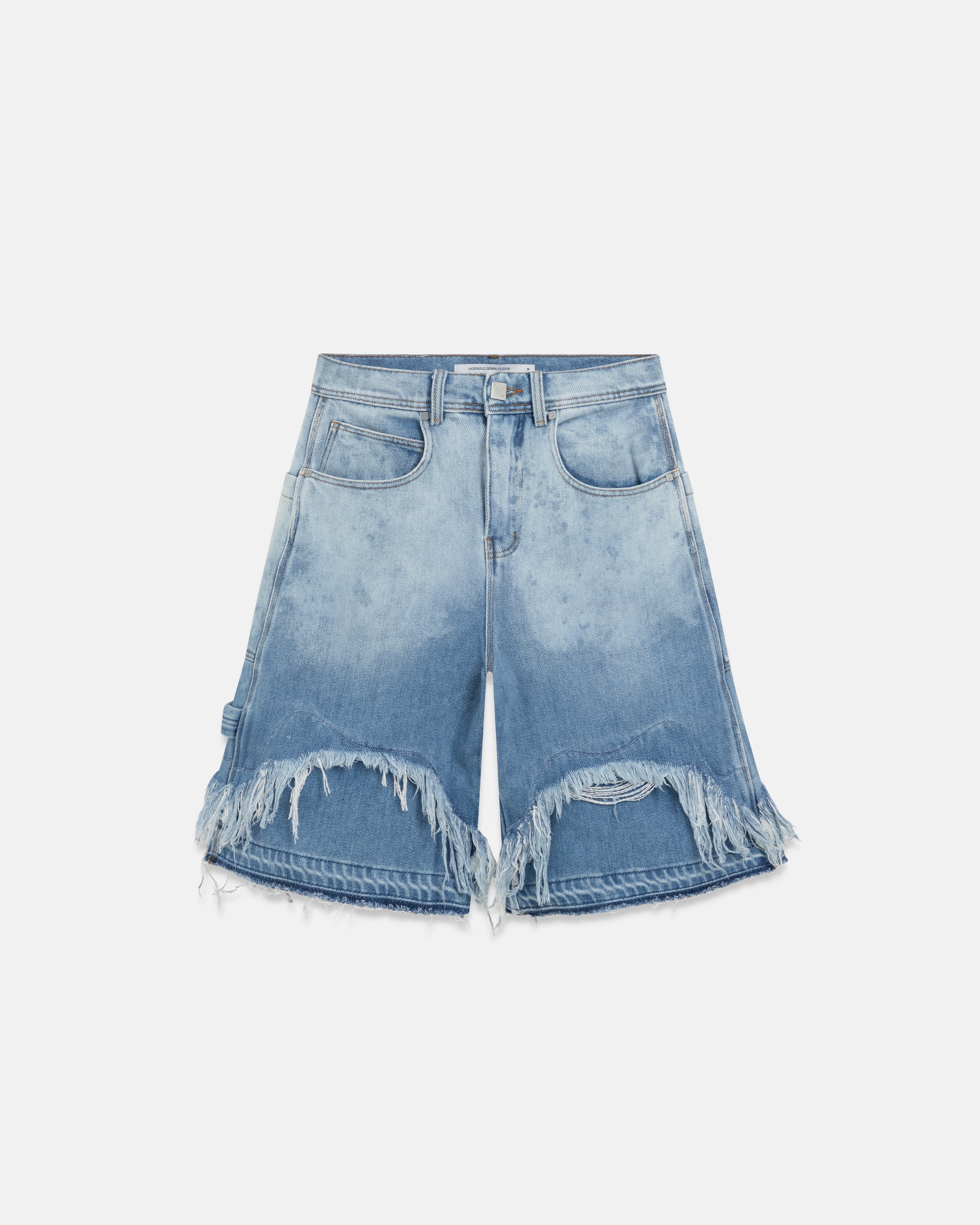 Holy State UNDRGLD Double Destroyed Jorts Blue