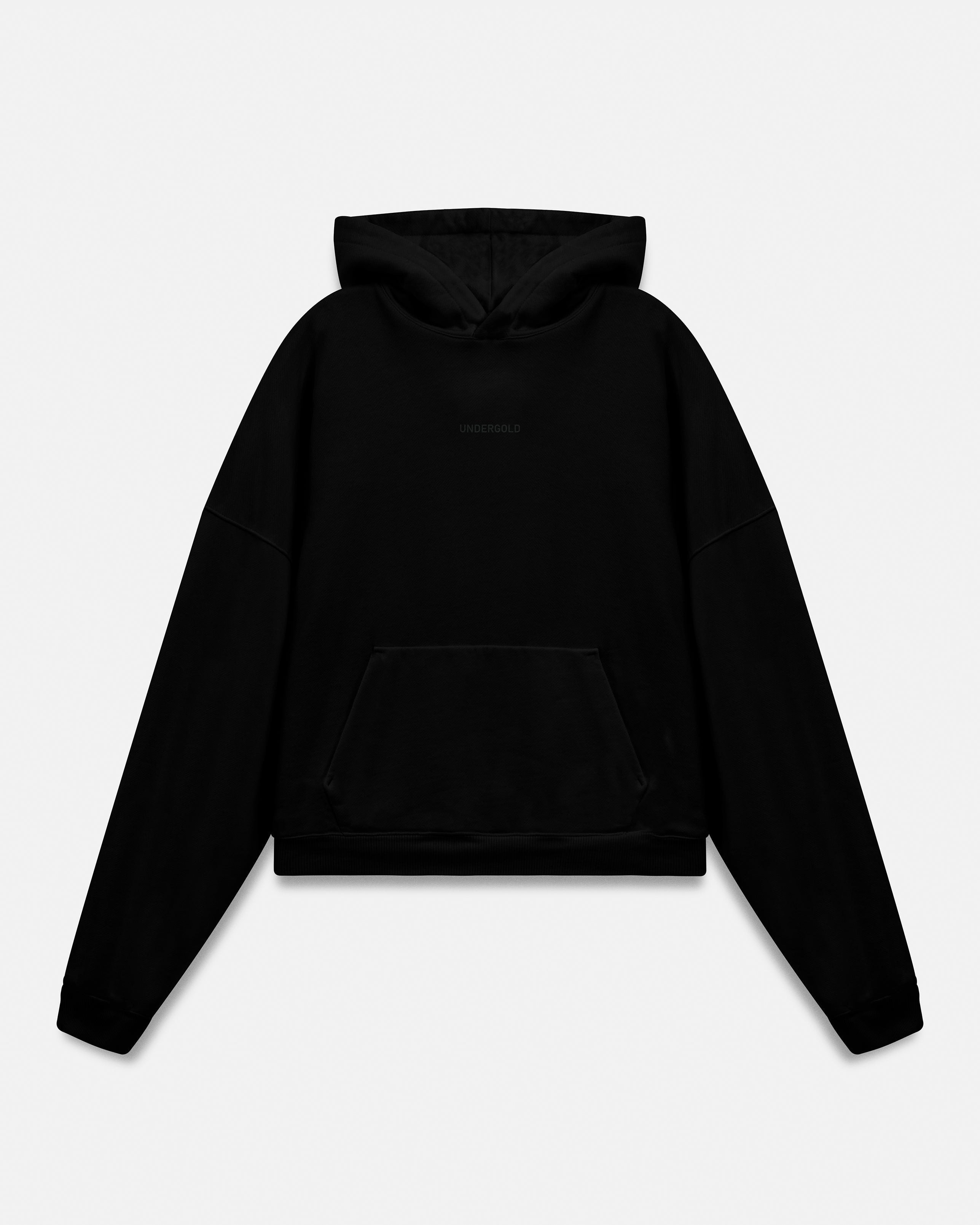 Line Basic Boxy Fit Hoodie Black
