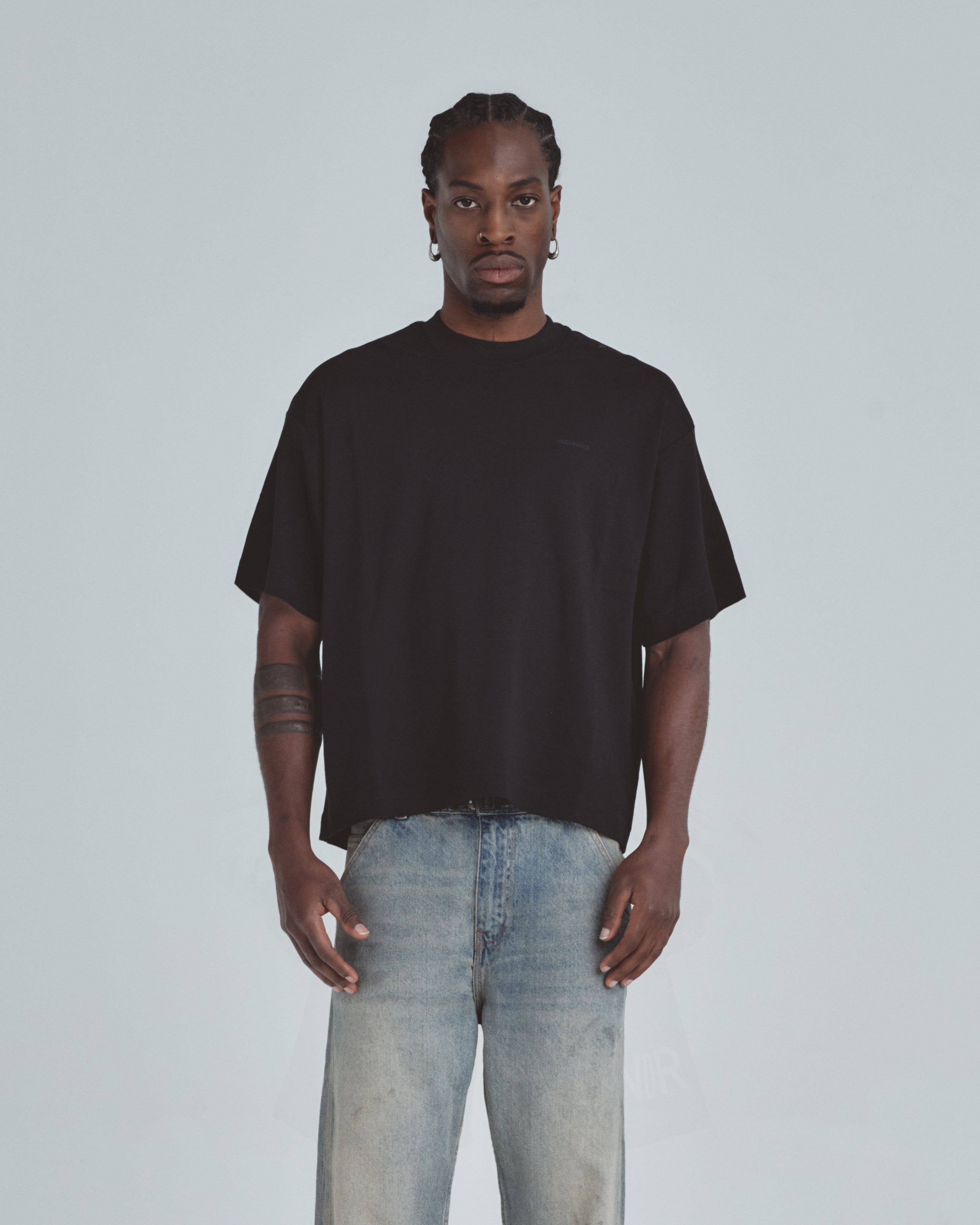 Line Basic Boxy Fit Tshirt Black