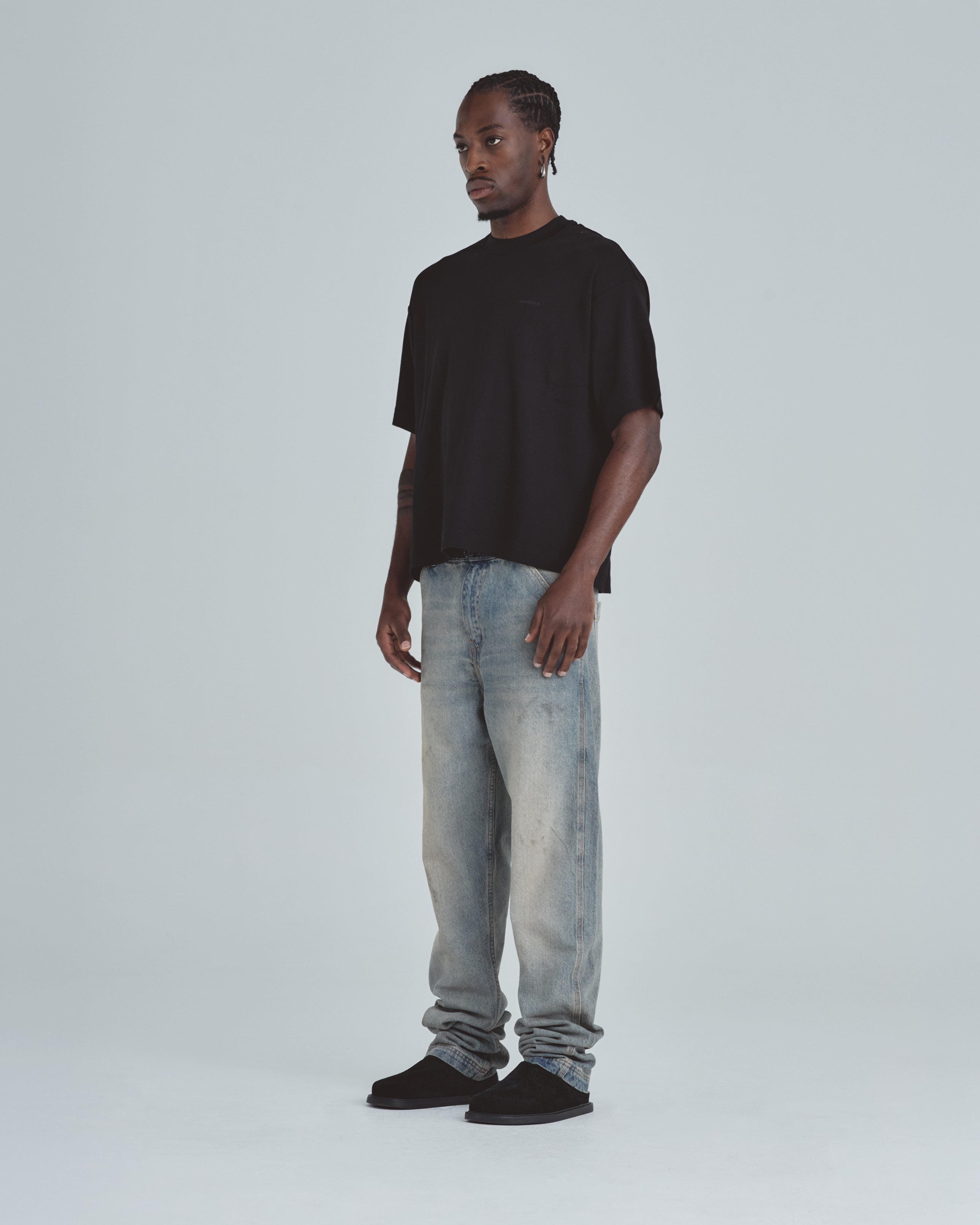 Line Basic Boxy Fit Tshirt Black