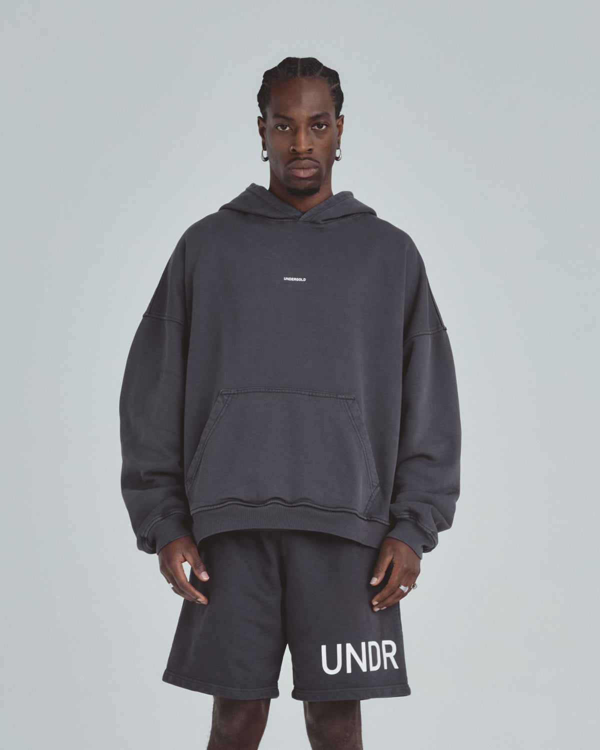 Line Basic Hoodie Dark Gray