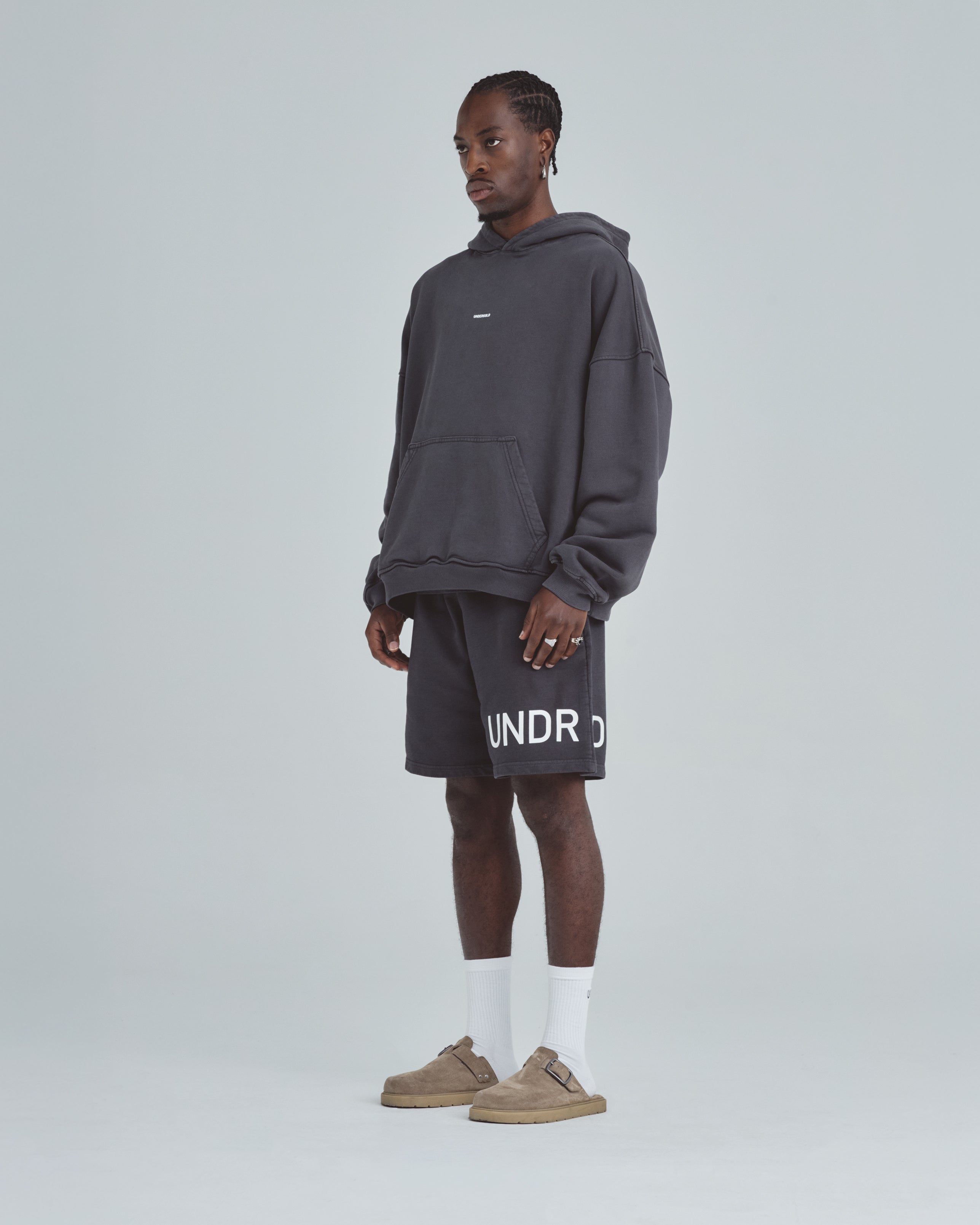 Line Basic Hoodie Dark Gray