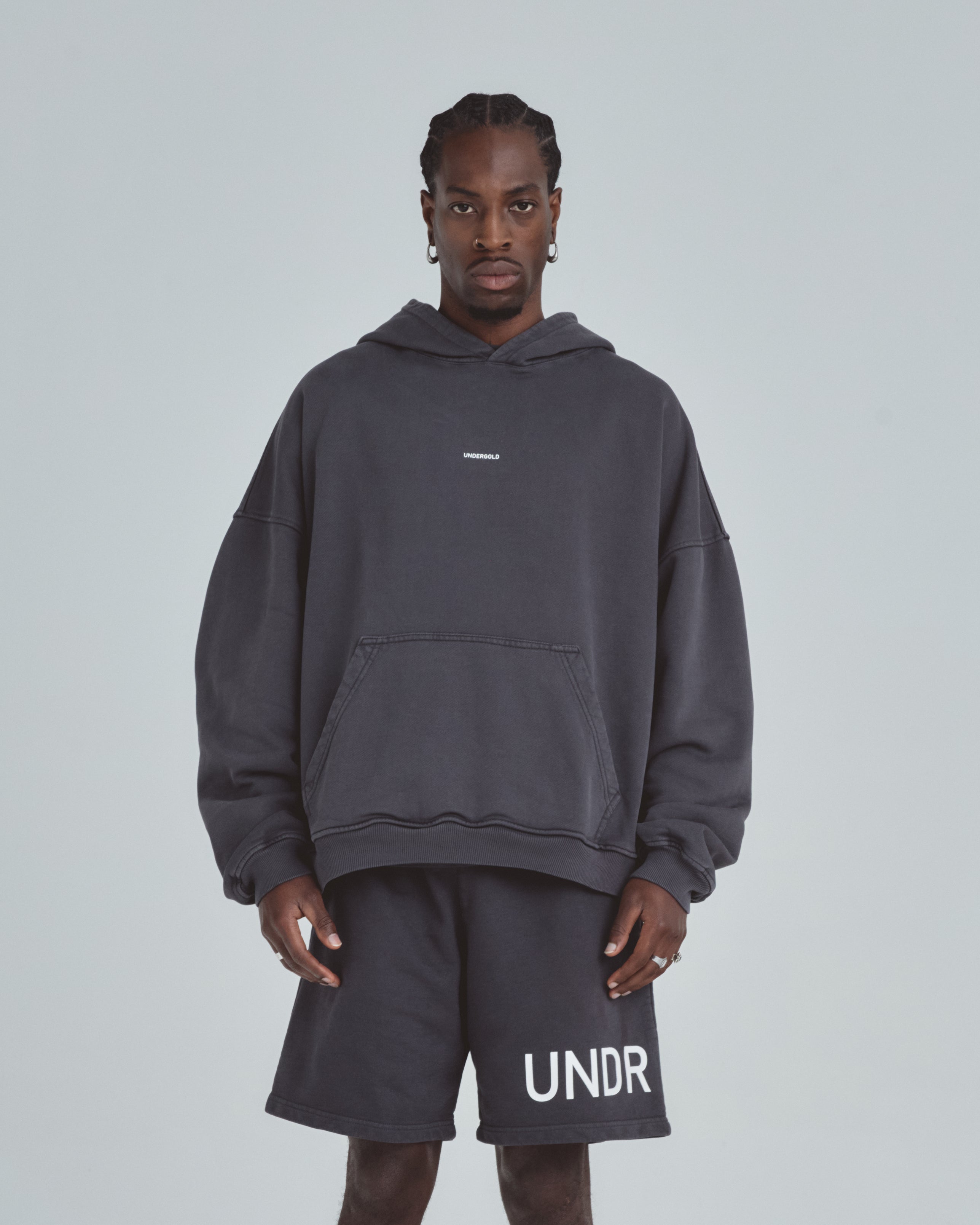 Line Basic Hoodie Dark Gray