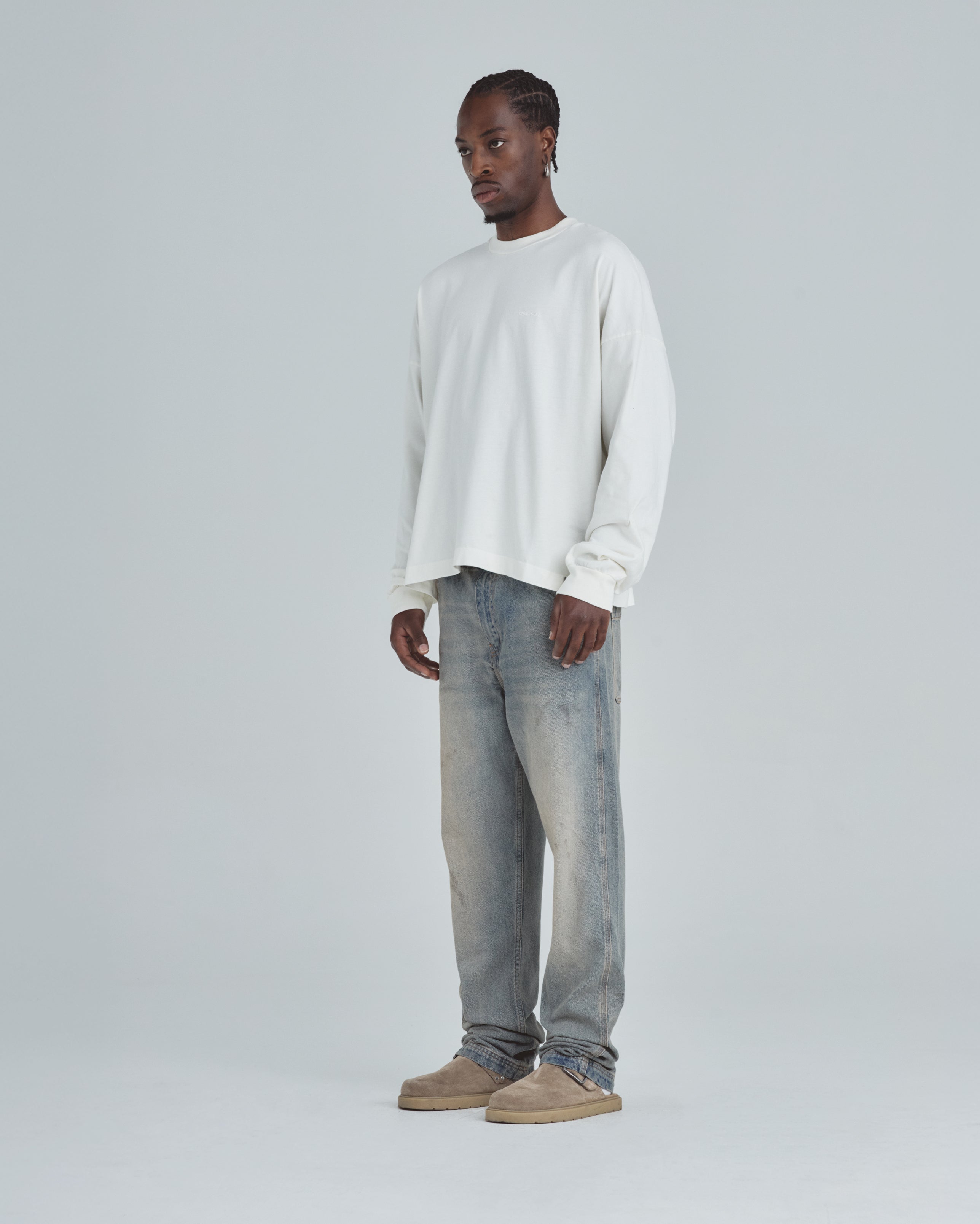 Line Basic Long Sleeve Tshirt White
