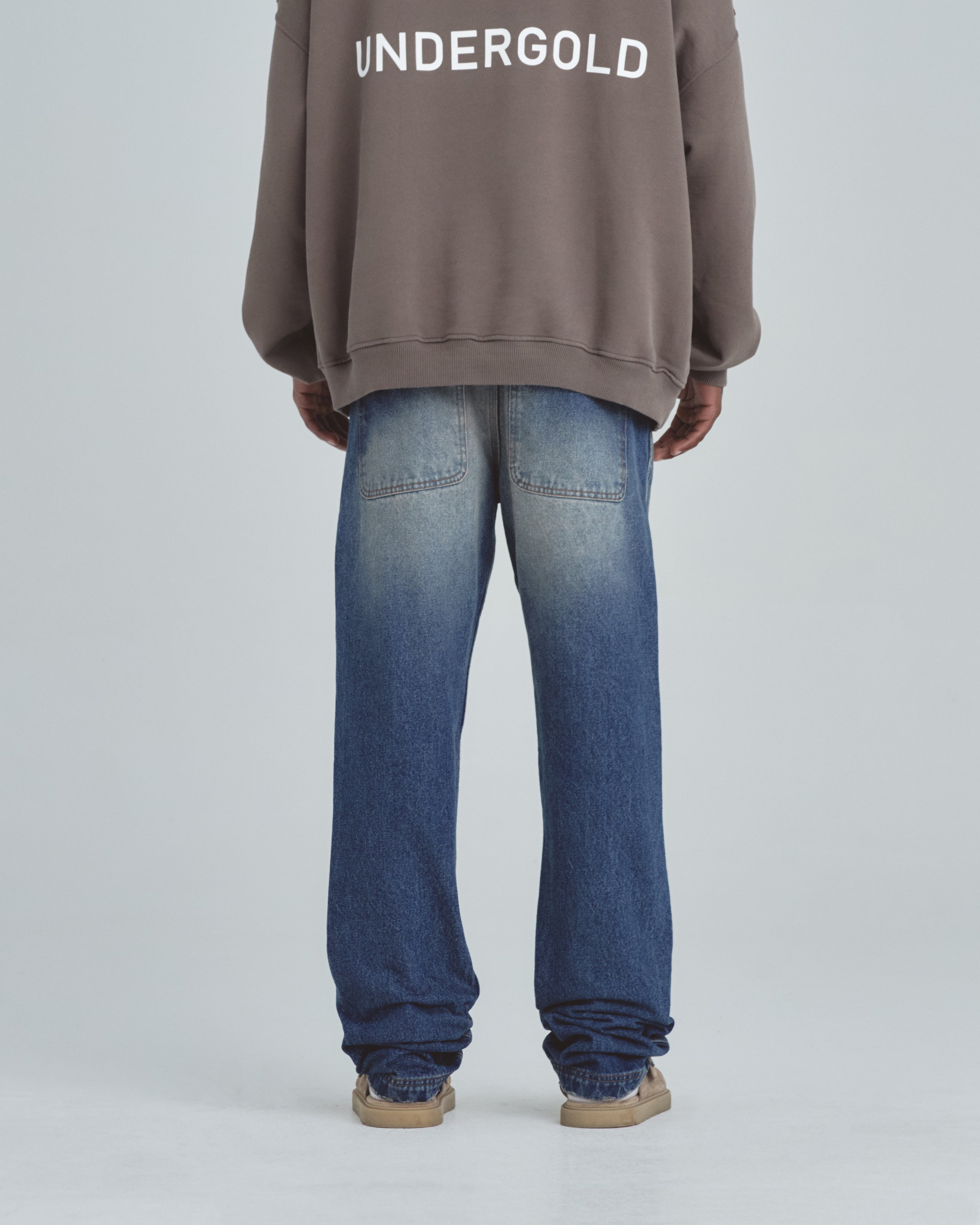 Line Basic Regular Fit Jeans Mid Blue