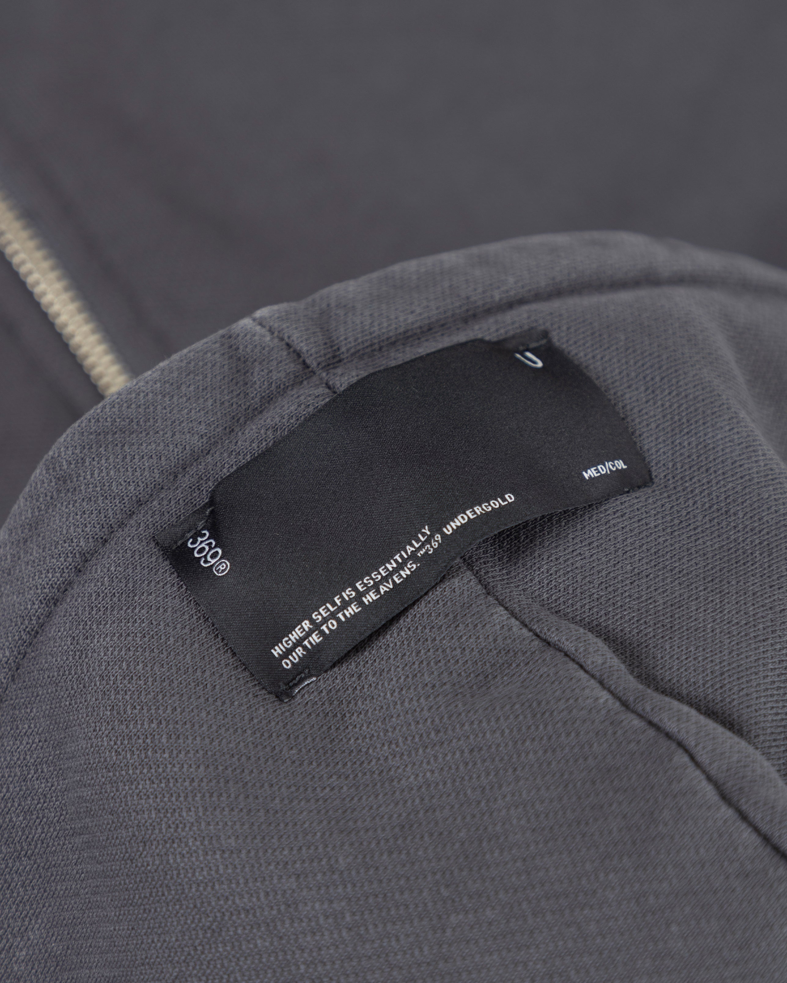 Line Basic Slim Fit Zip Up Cropped Hoodie Dark Gray