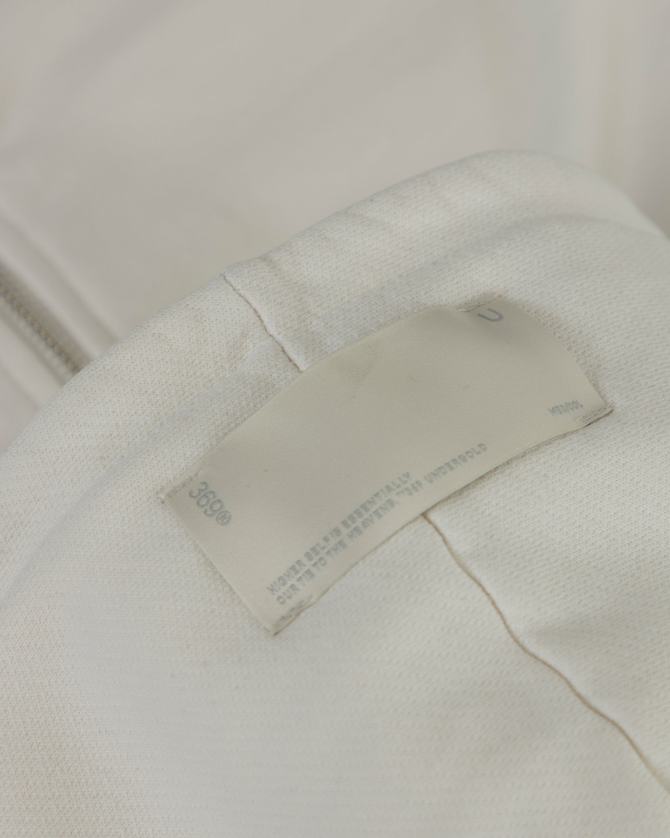 Line Basic Slim Fit Zip Up Cropped Hoodie White
