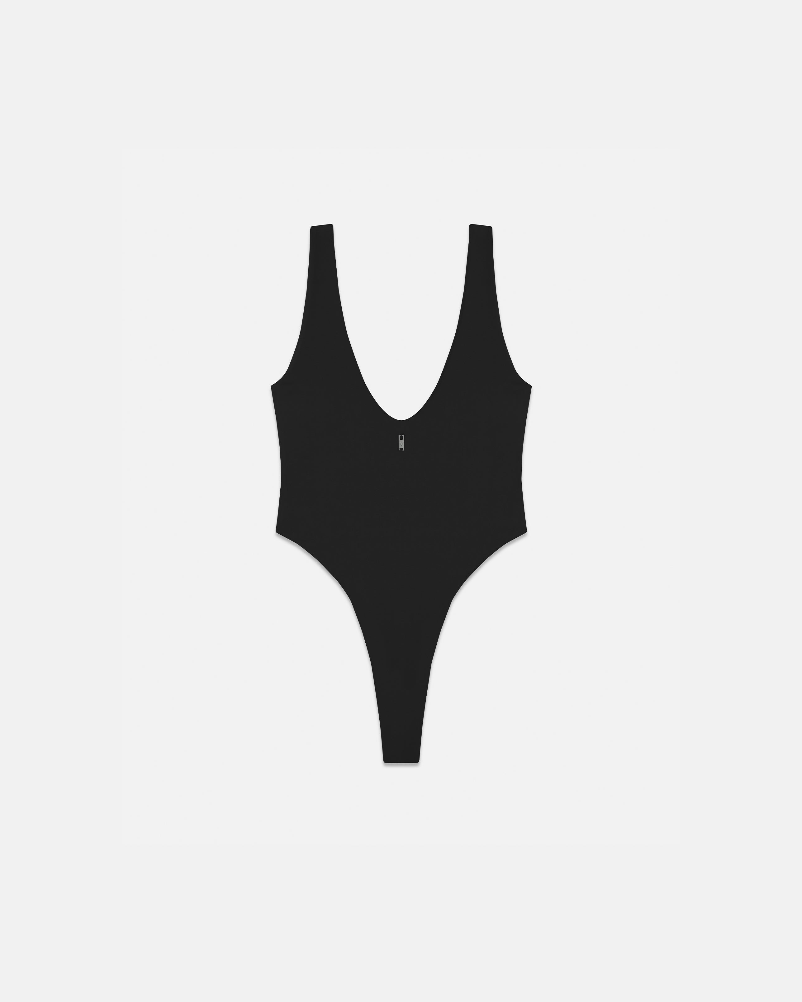 Line Basic V Neck Body Black