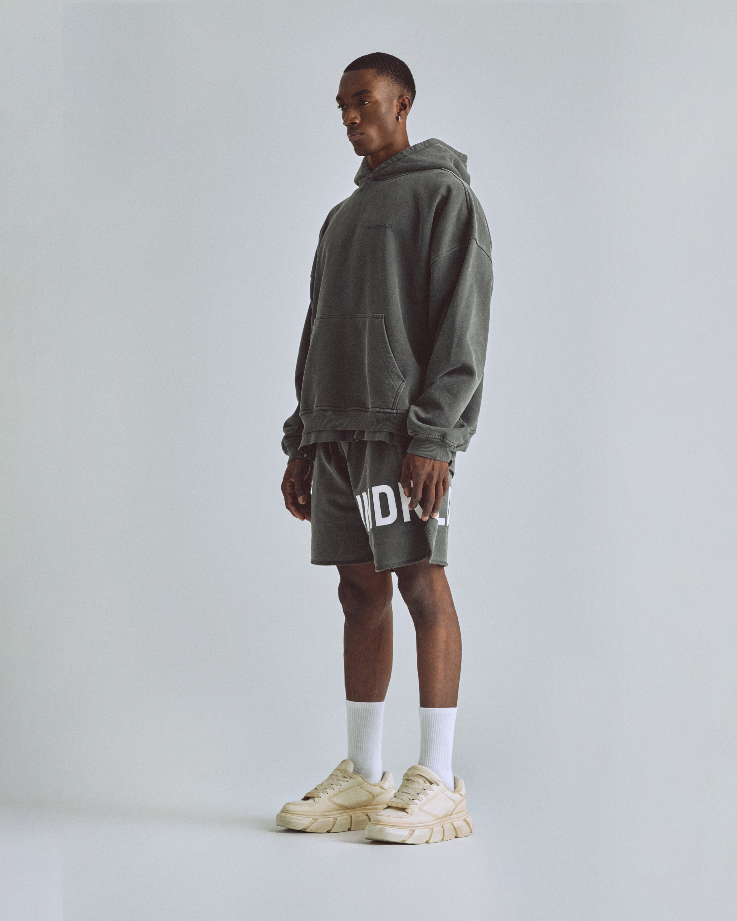 Line Logo Hoodie Vintage Gray