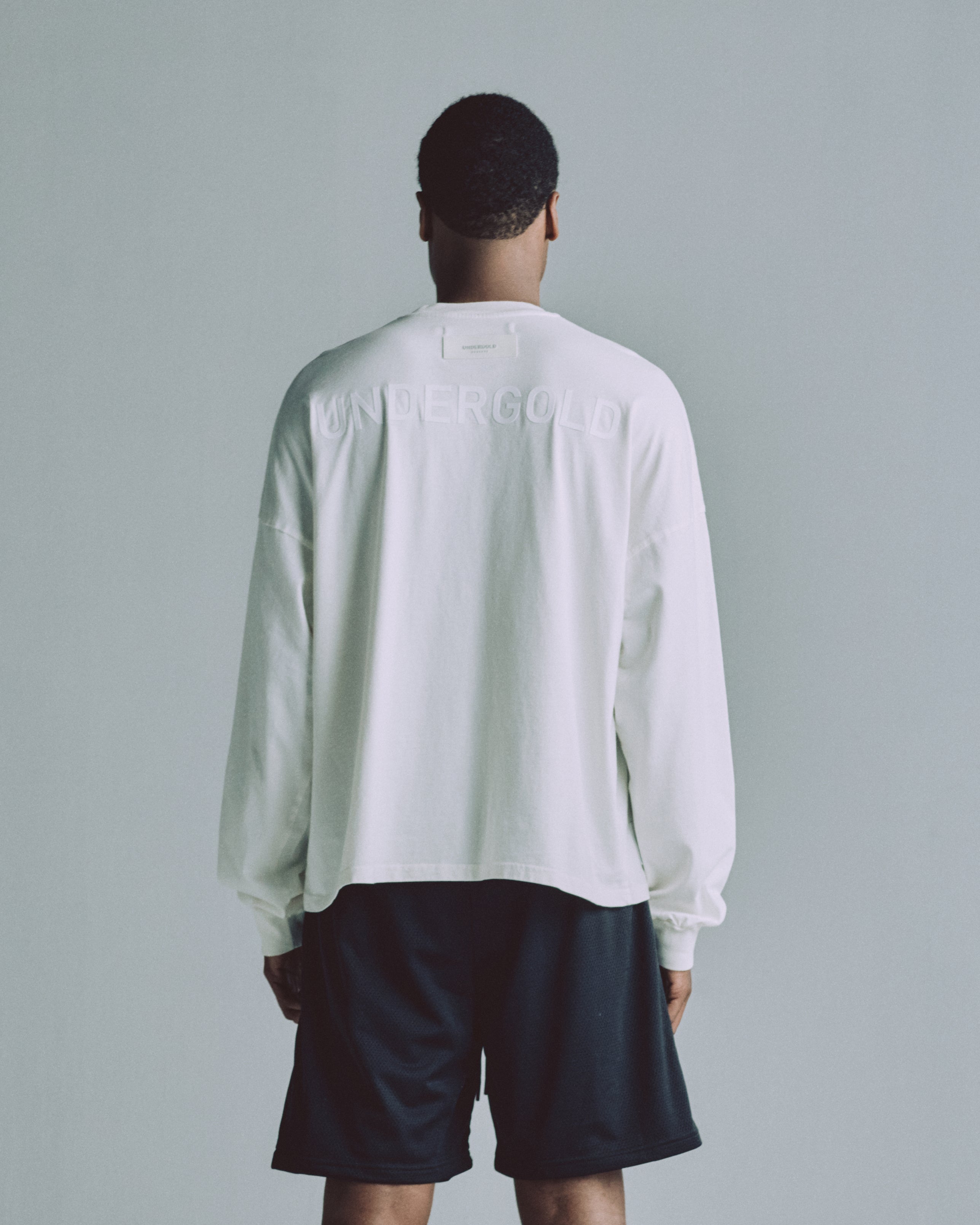 Line Logo Long Sleeve Boxy Tshirt White