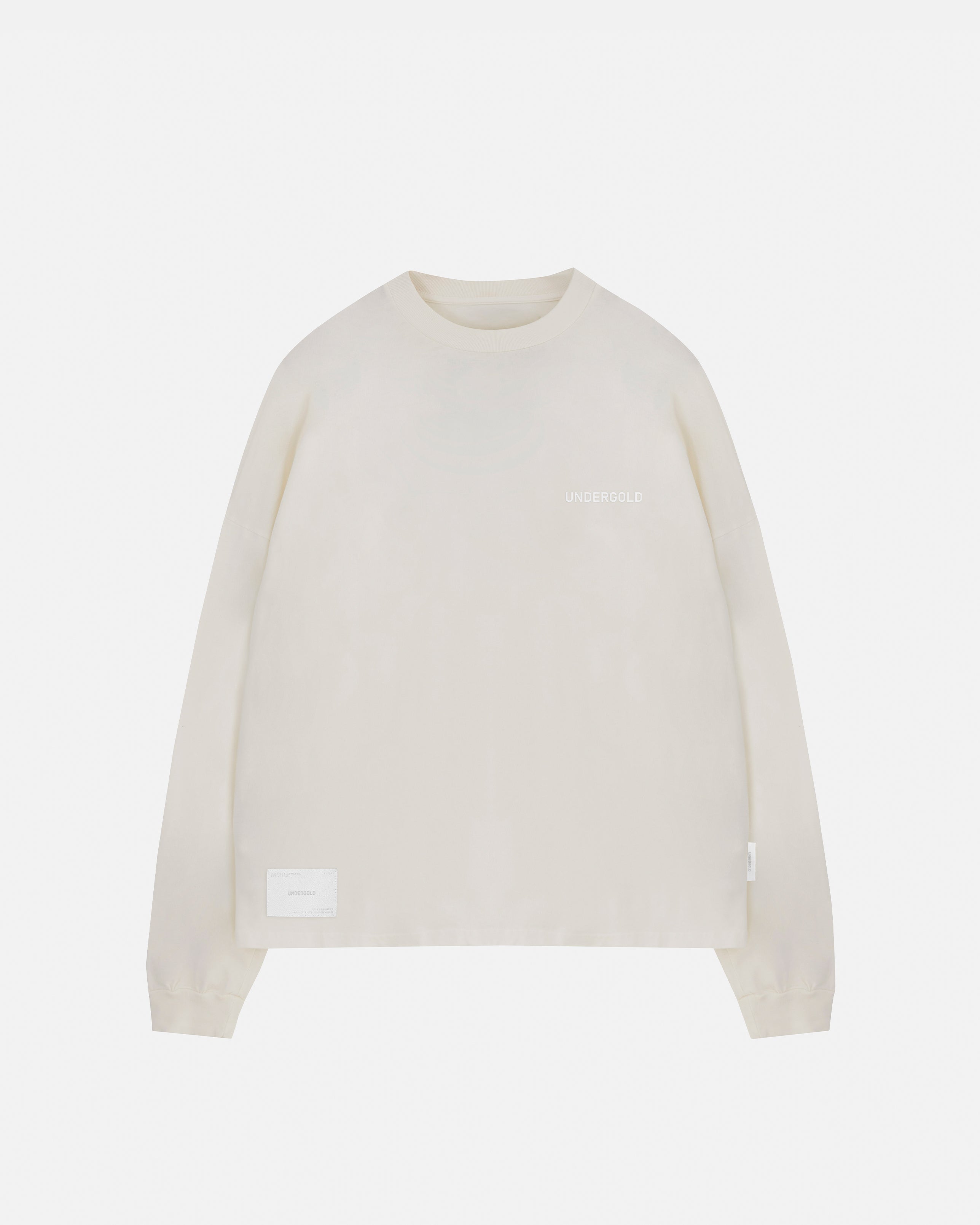 Line Logo Long Sleeve Boxy Tshirt White