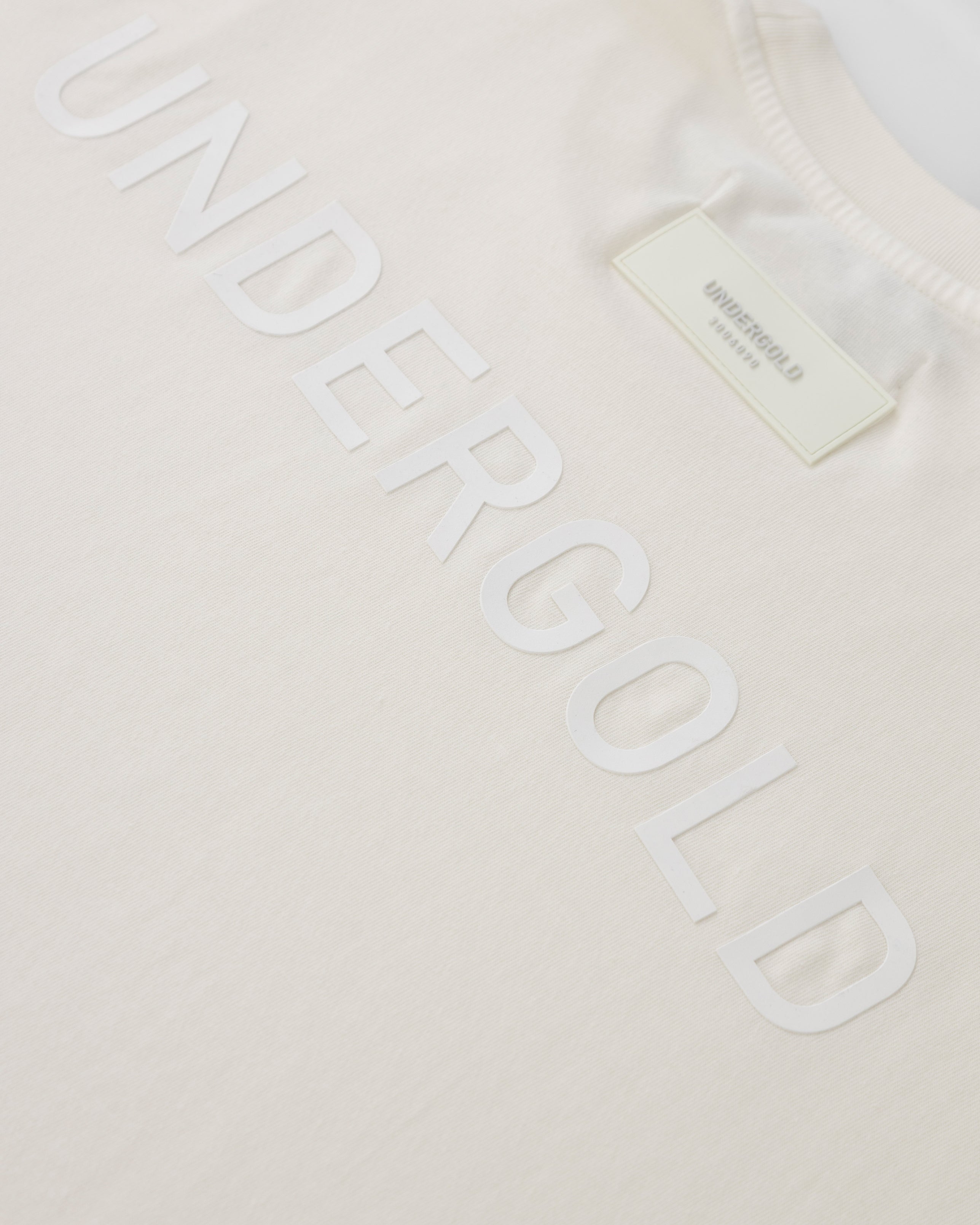 Line Logo Long Sleeve Boxy Tshirt White