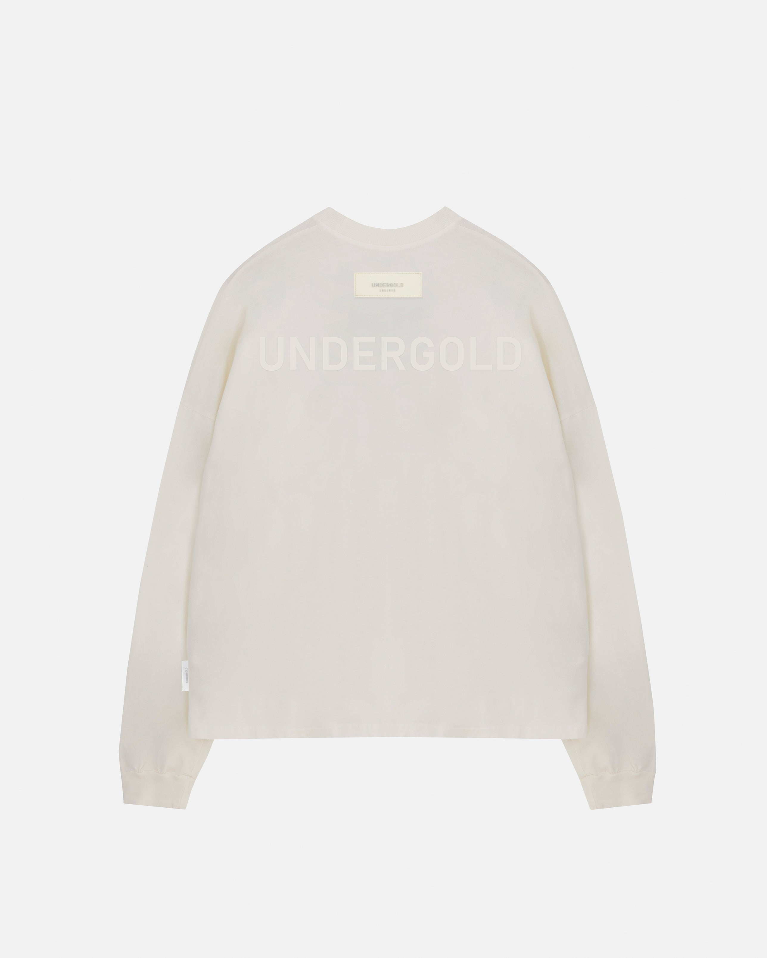 Line Logo Long Sleeve Boxy Tshirt White