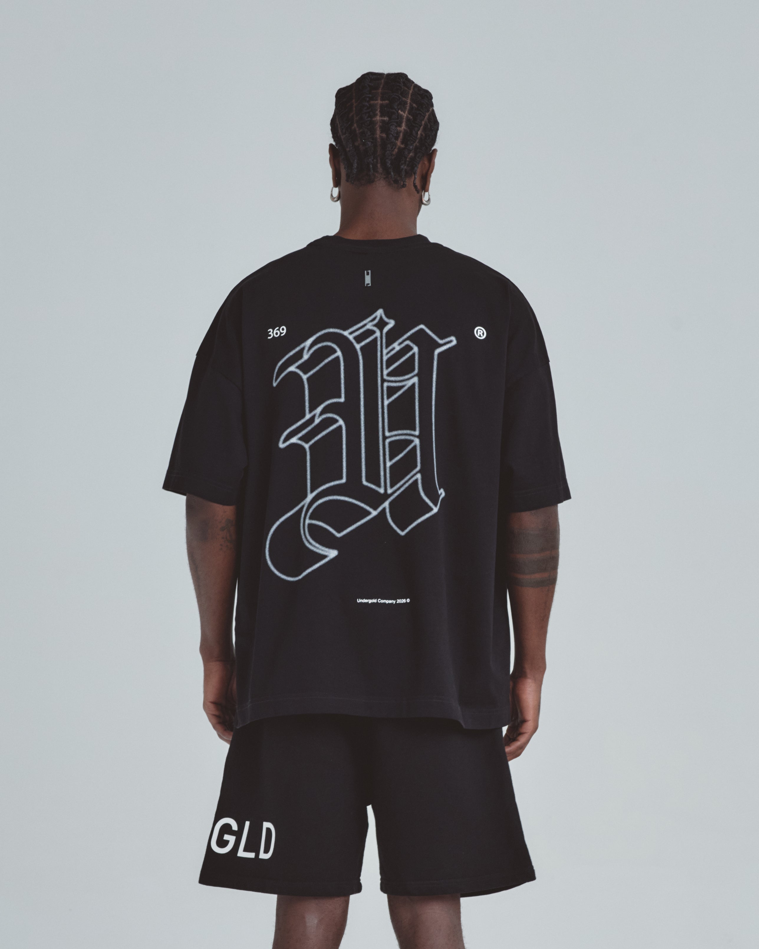 Line Solid U Tshirt Black