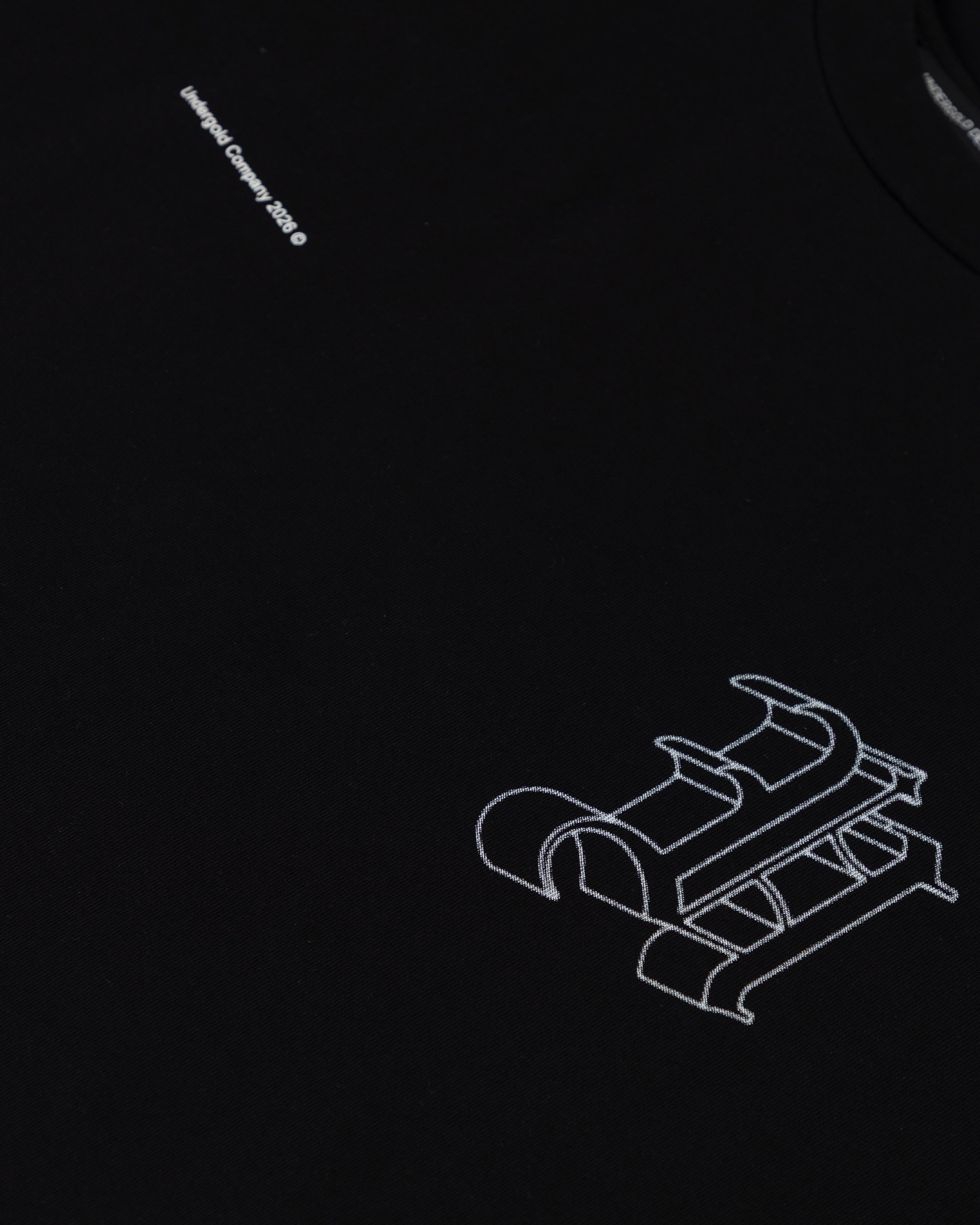 Line Solid U Tshirt Black