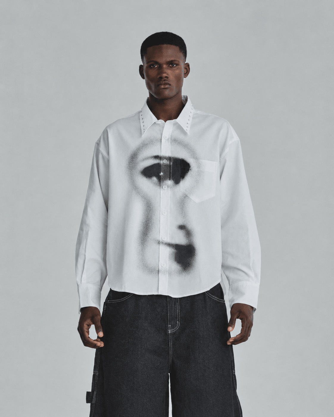 Revelation Stellar Boxy Fit Long Sleeve Shirt Bone
