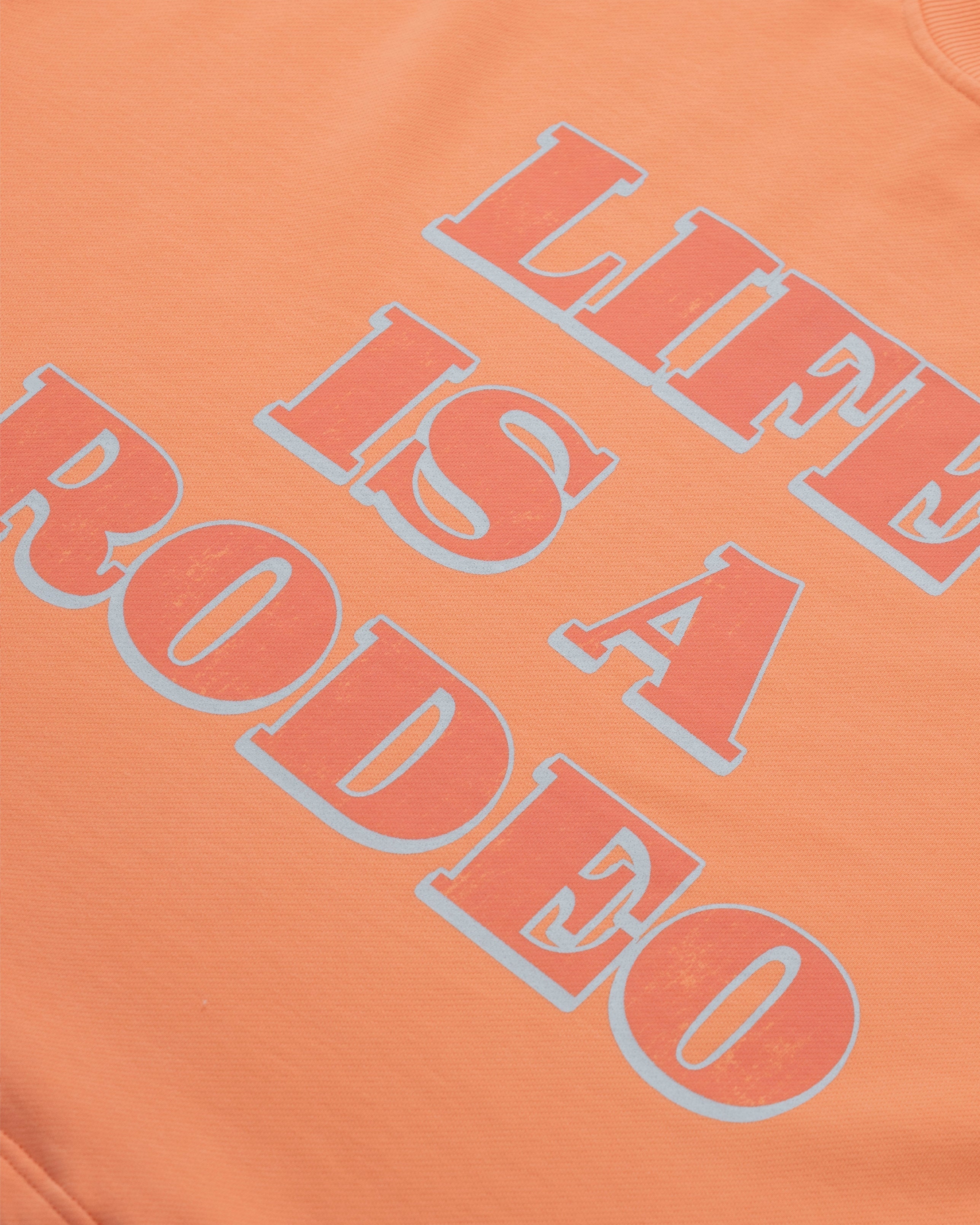 Rodeo "Life is a Rodeo" Crewneck Orange