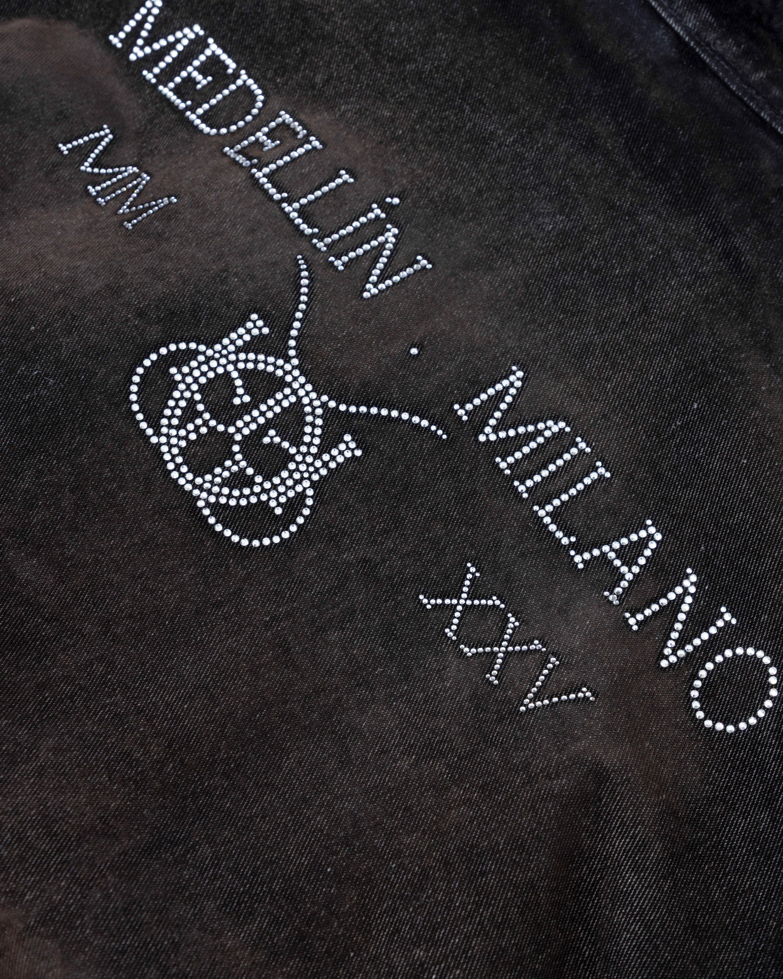 Santa Union Bomber Velvet Jacket Black