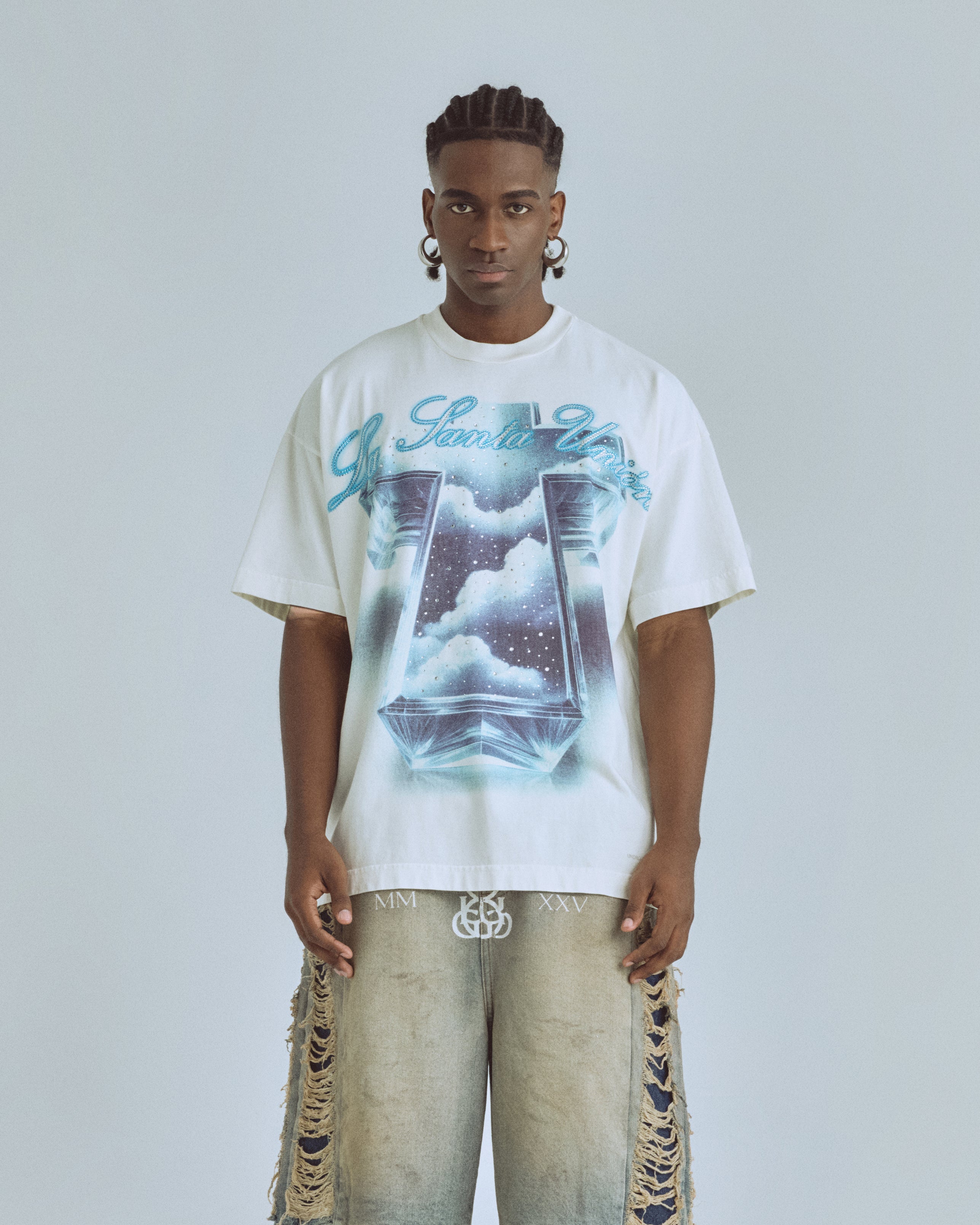 Santa Unión Cruz Tshirt White