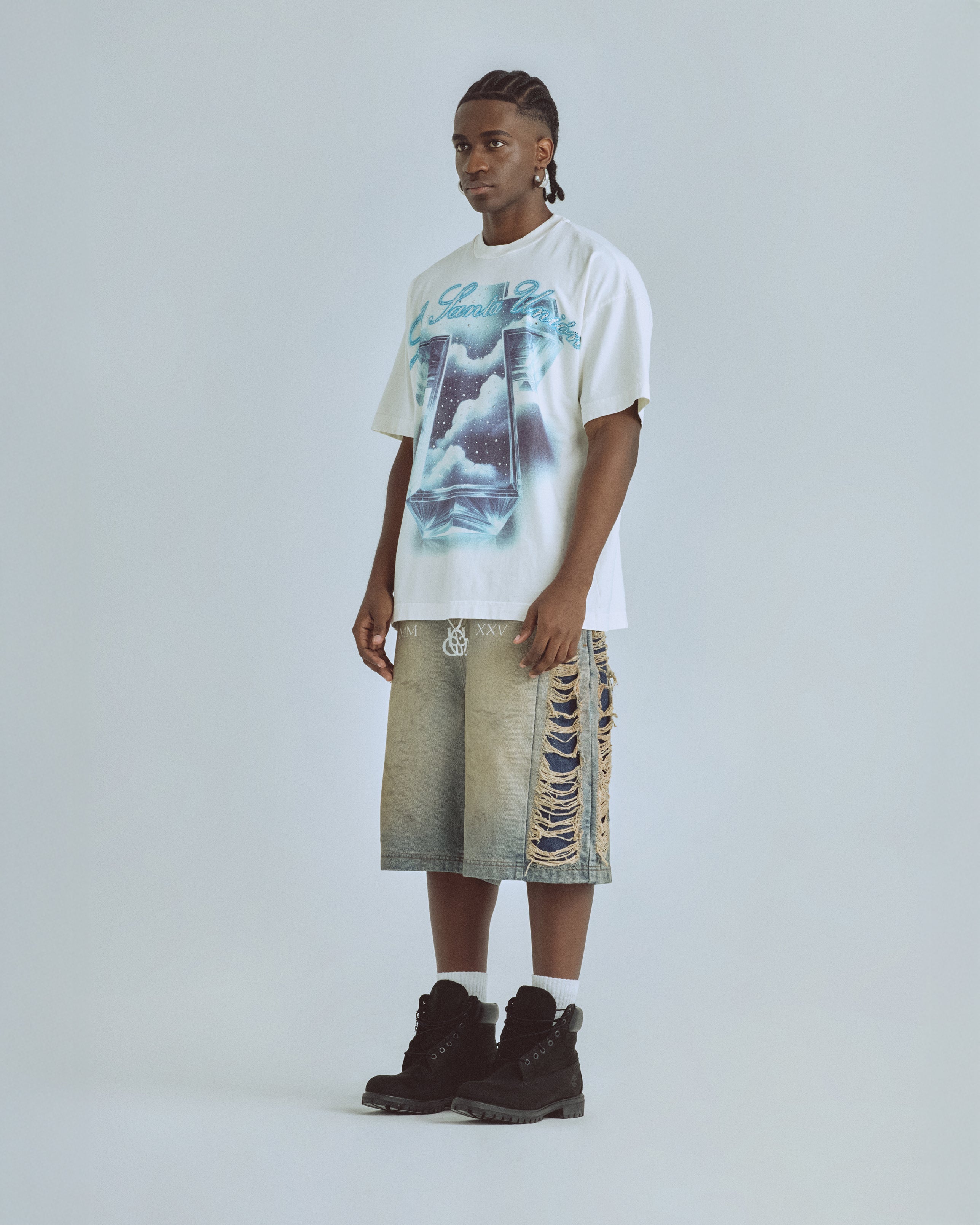 Santa Unión Cruz Tshirt White