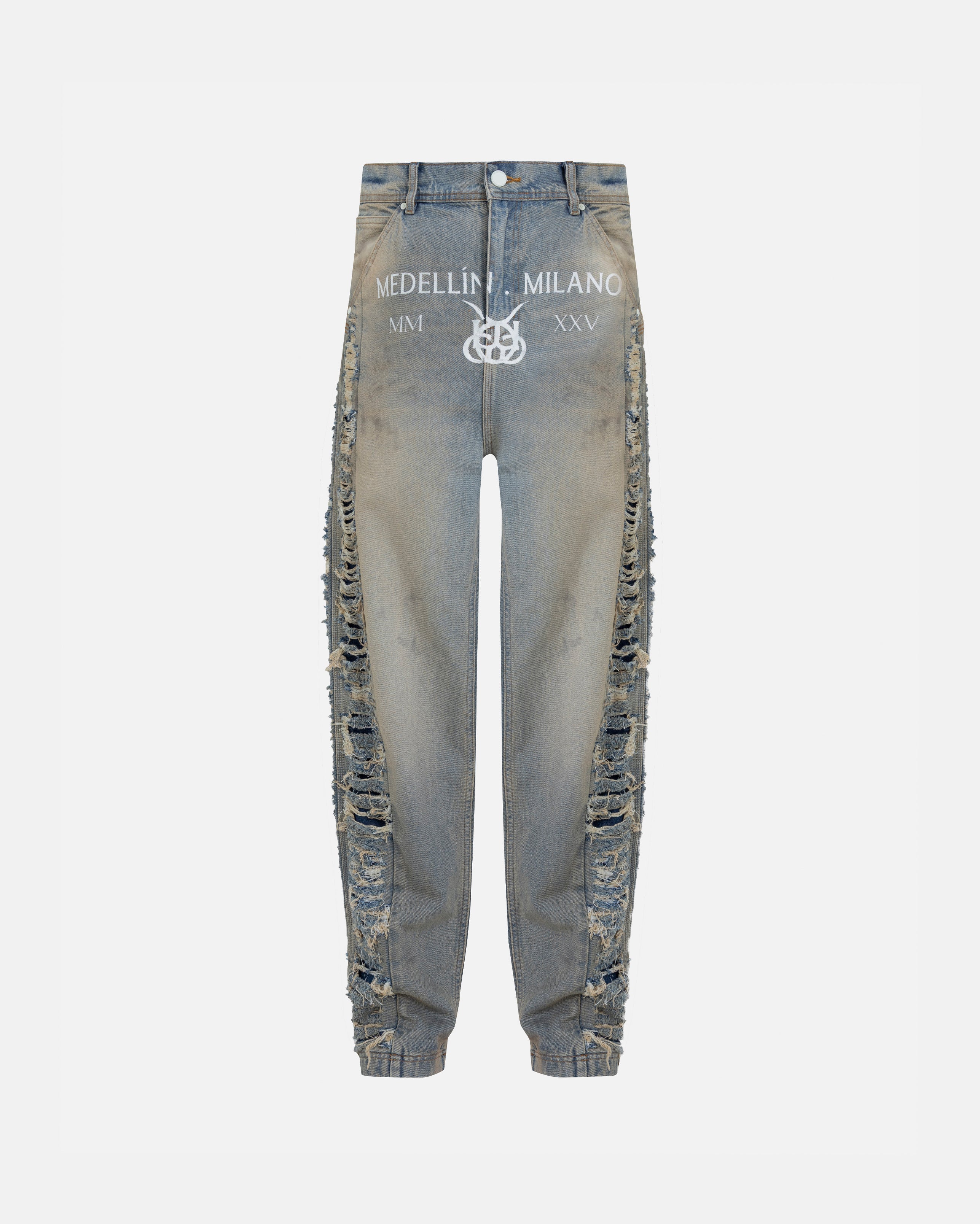 Santa Union Medellín Milano Ripped Wide Jean Dirty Blue