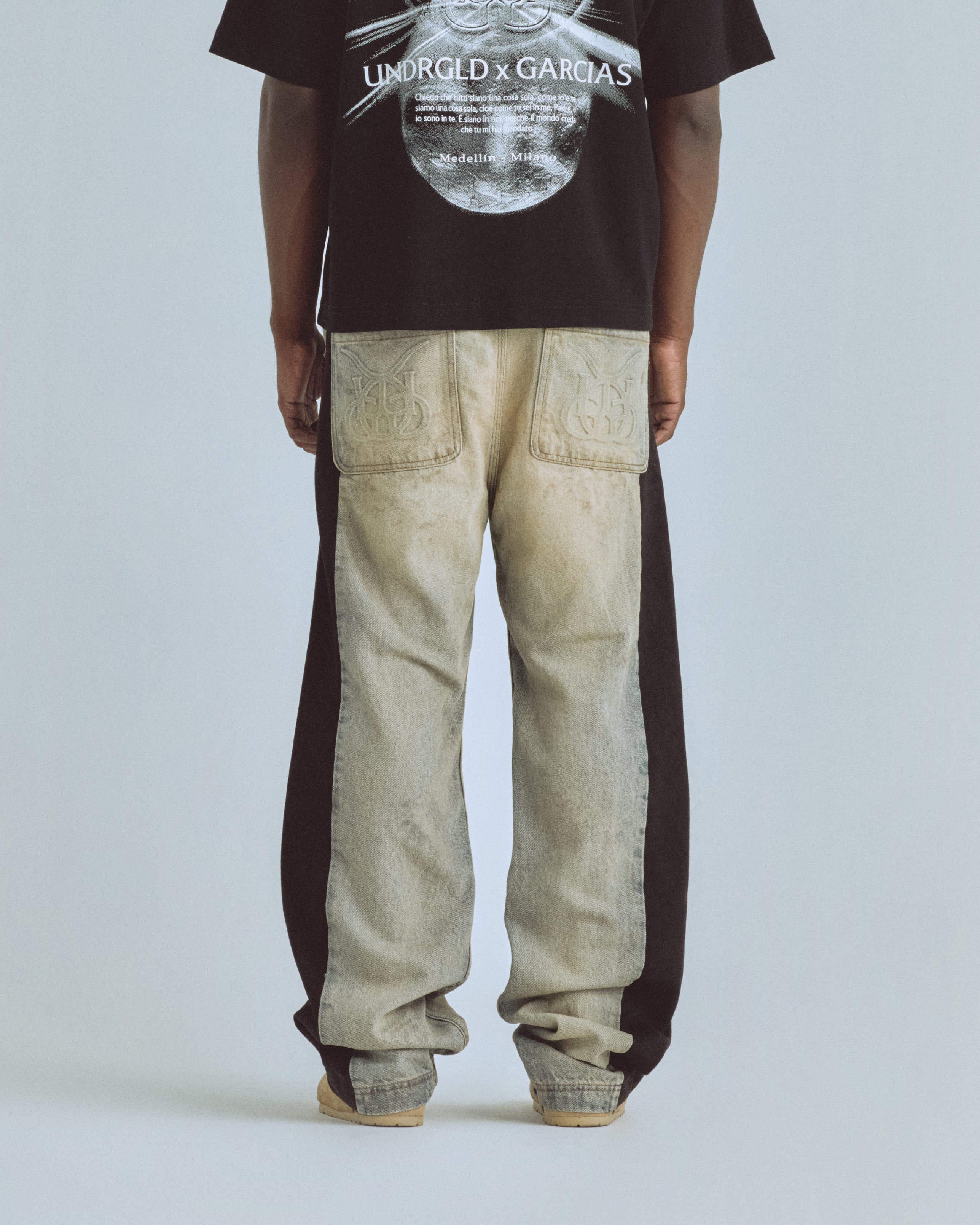 Santa Union Medellín Milano Suede Wide Jean Dirty Blue