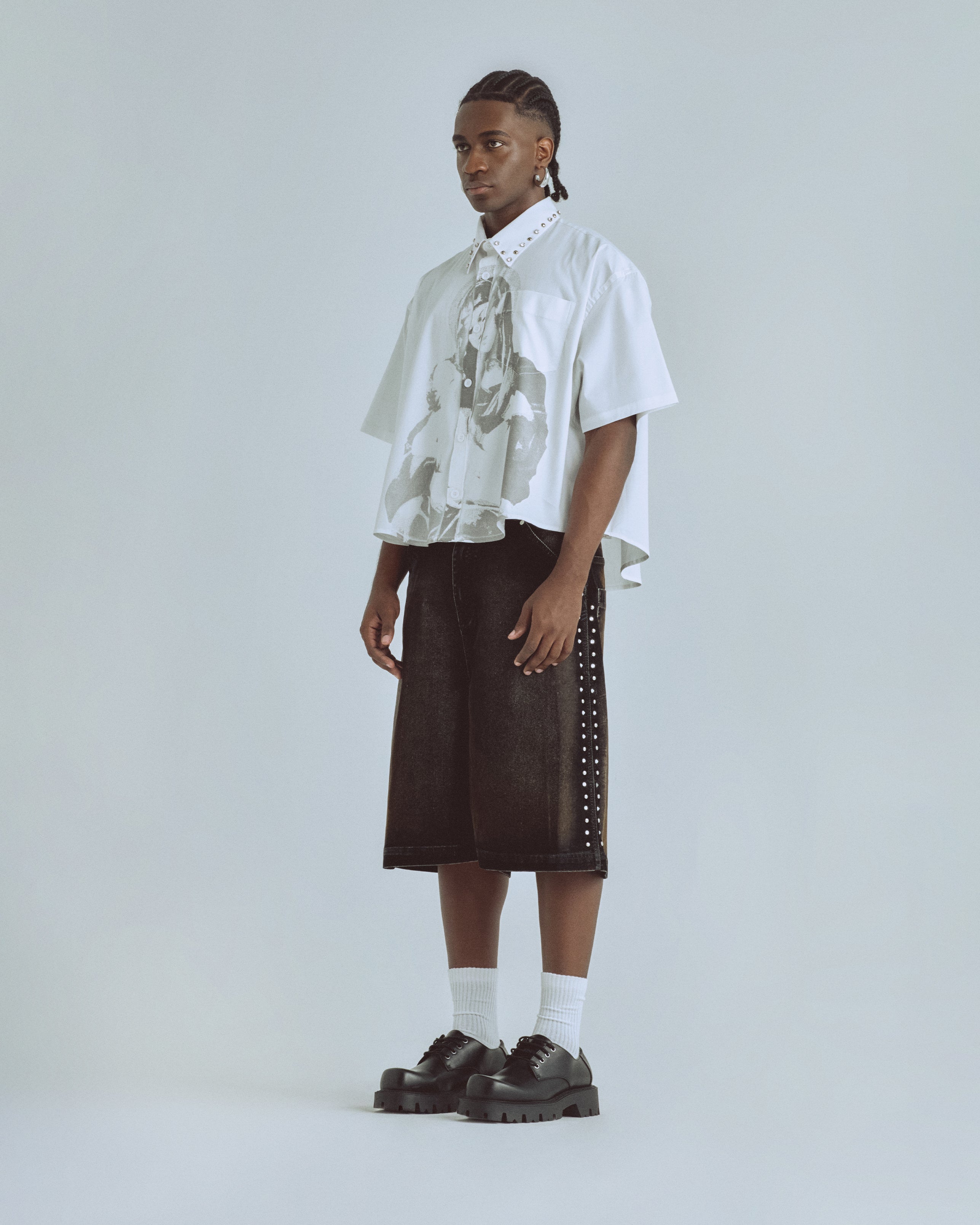 Santa Unión Santa María Short Sleeve Boxy Fit Shirt Bone