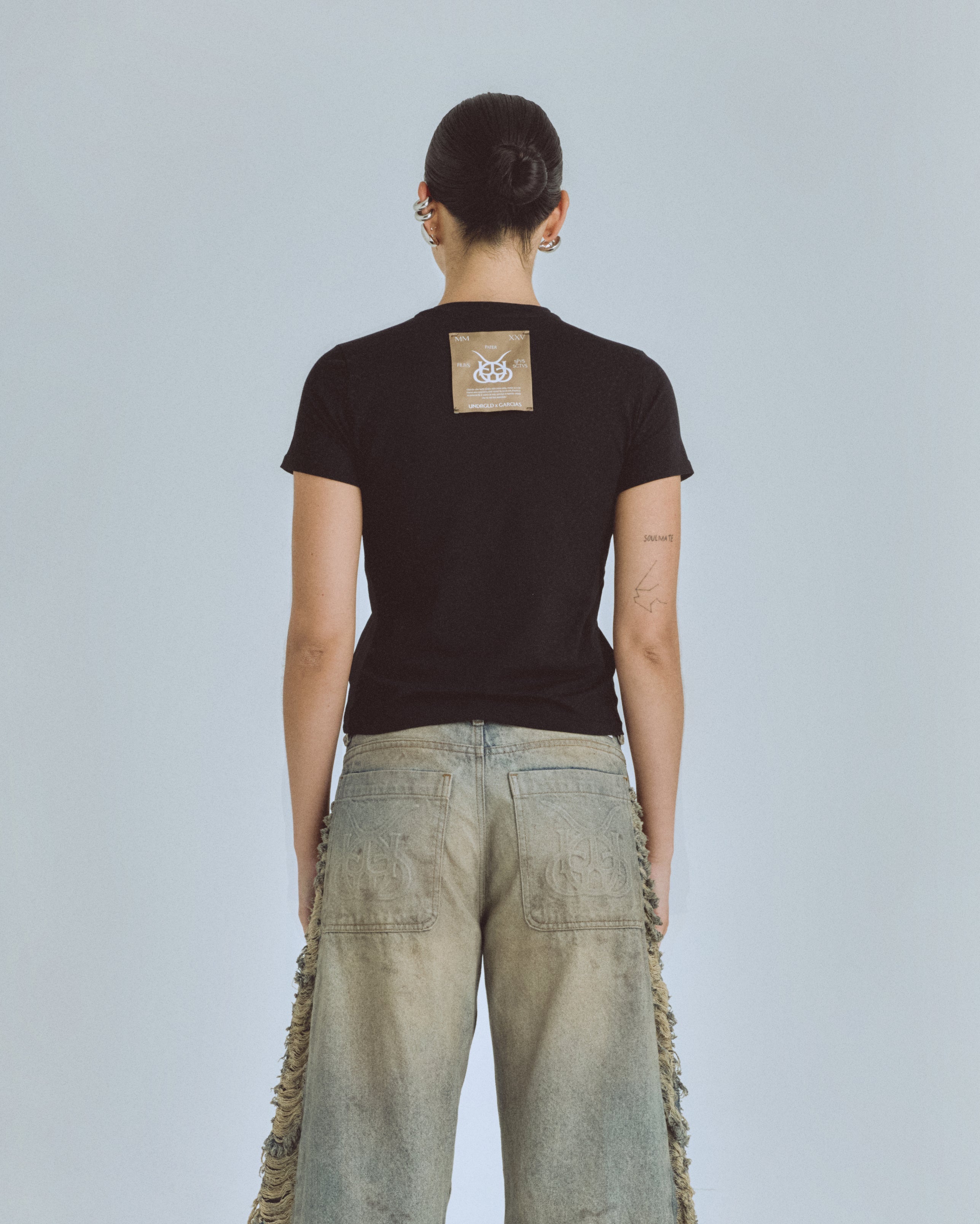 Santa Union "Unión" Long Baby Tee Black