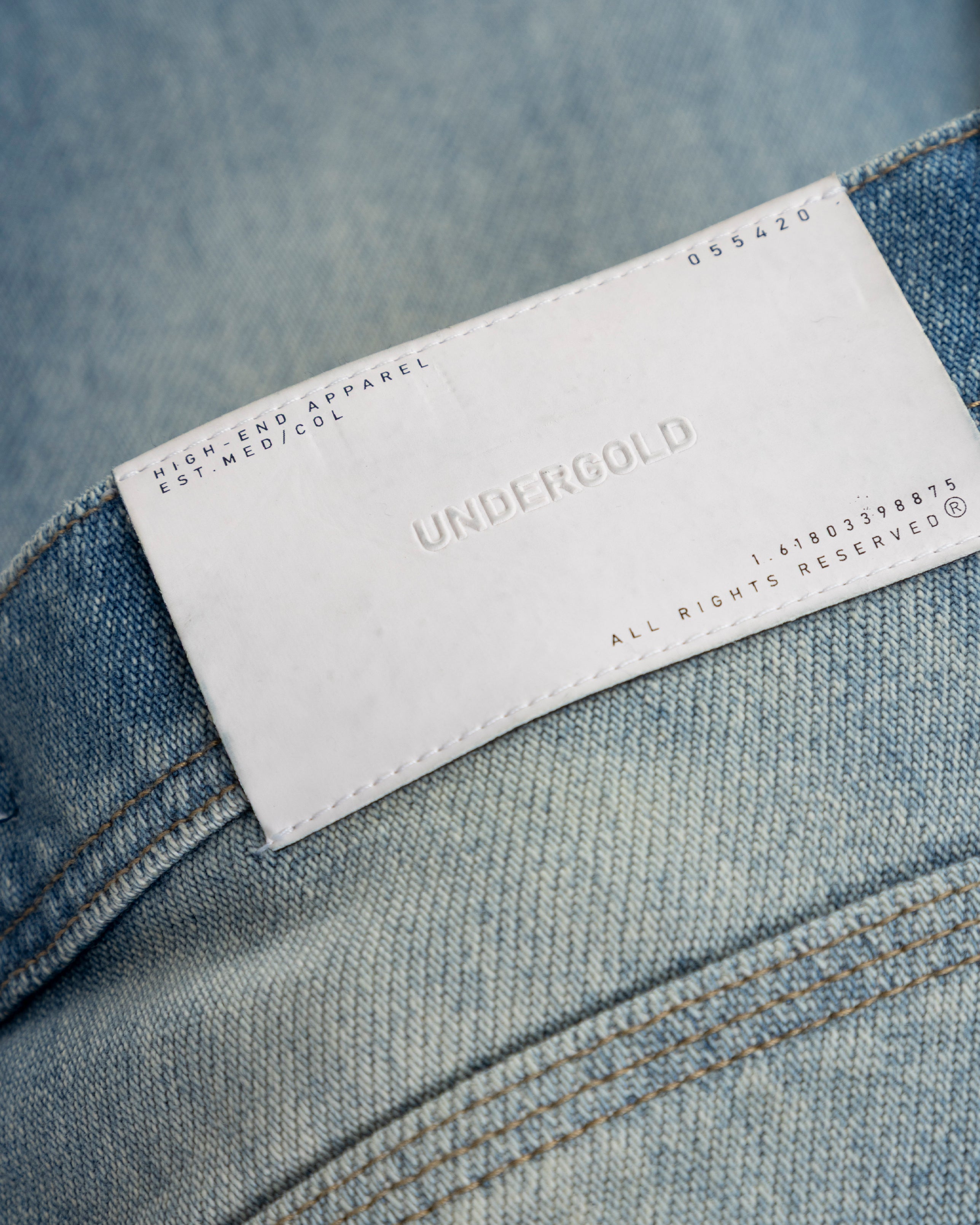 Spring UNDRGLD Frayed Wide Jeans Blue