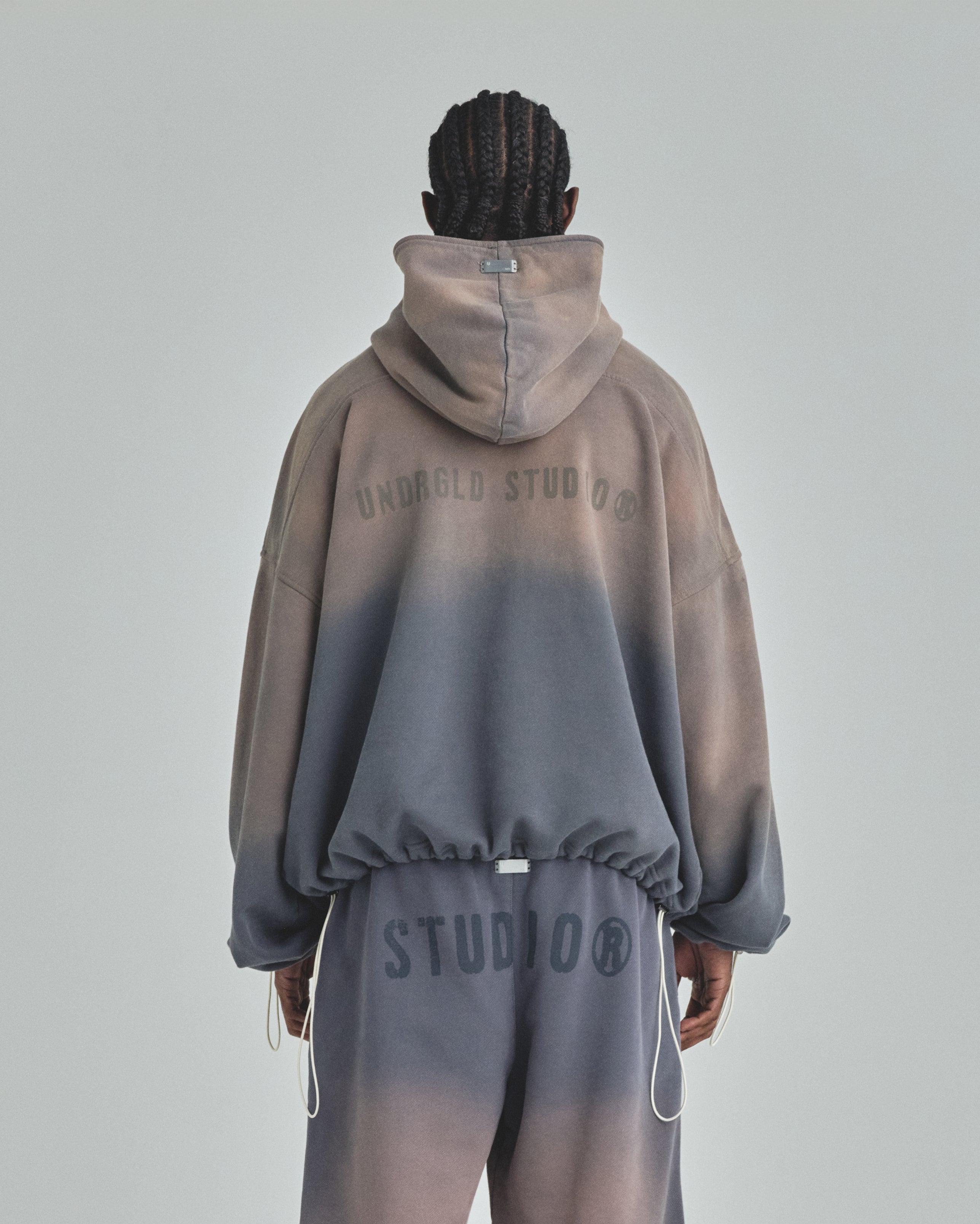 Spring Worn Logo Toggle Adjusted Hoodie Sandblast Gray