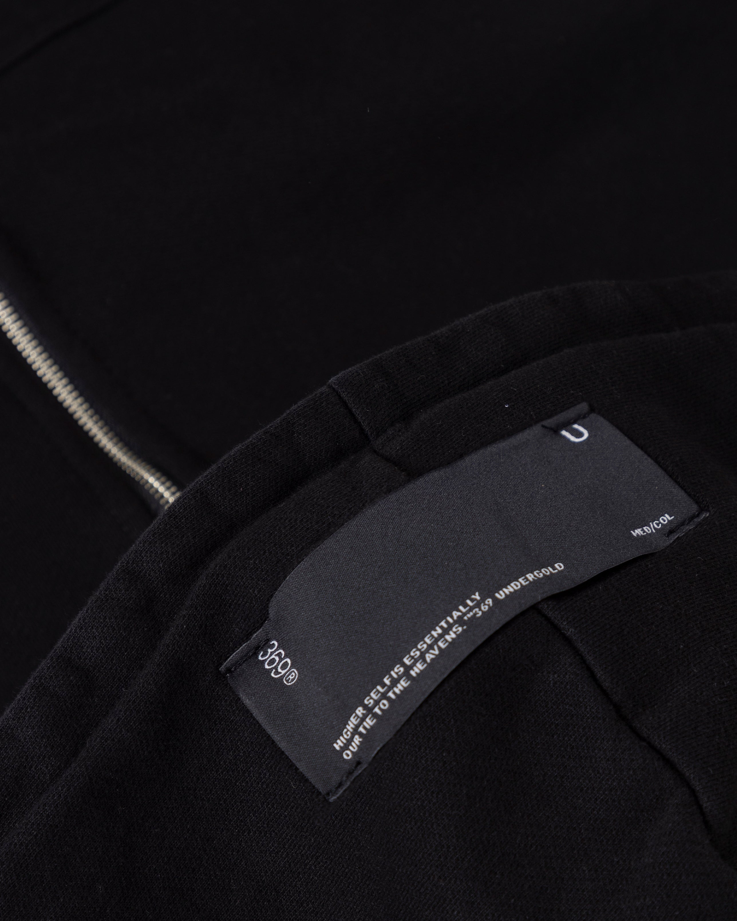 Stardust Basic Zip Up Hoodie Black