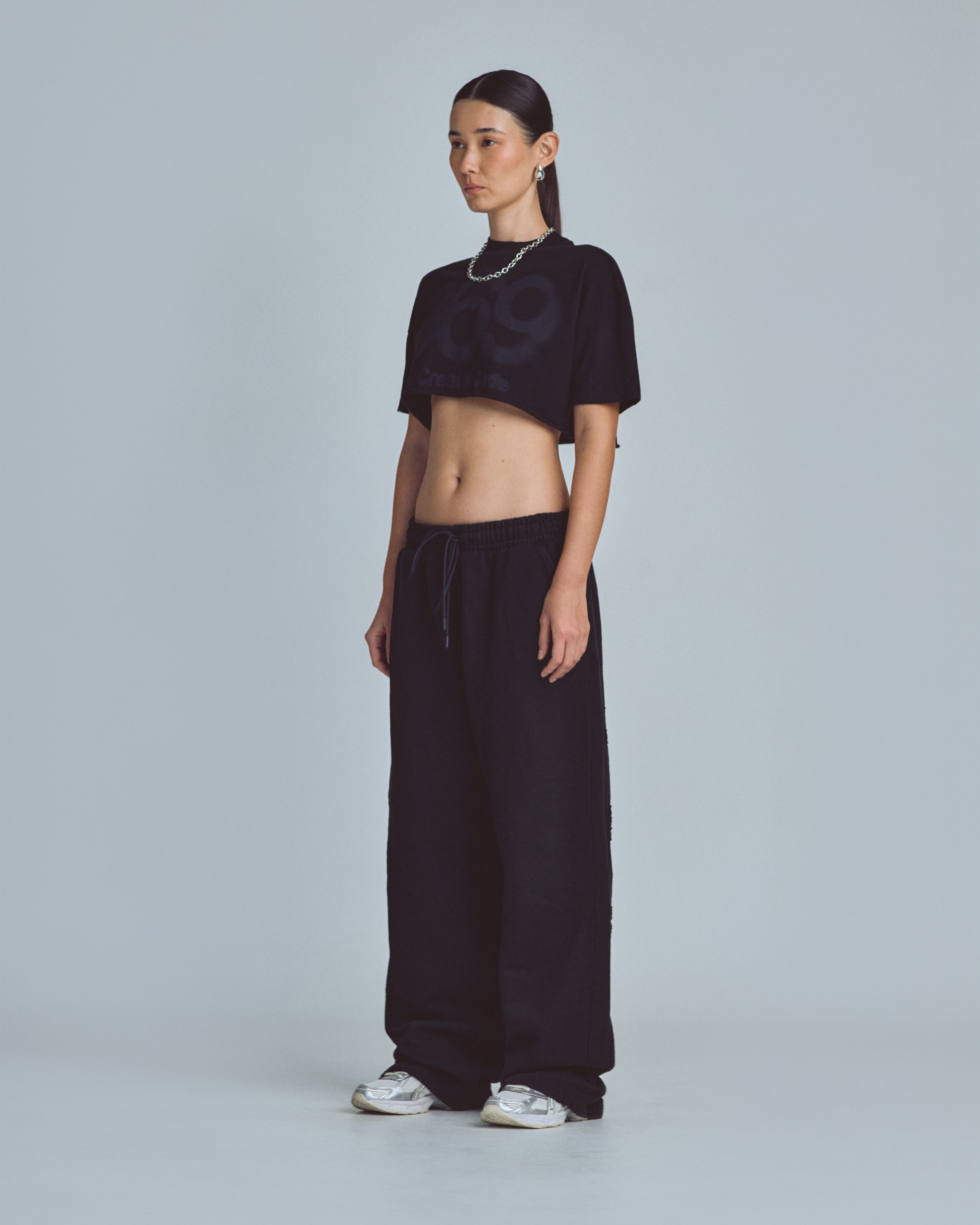Stardust Code Crop Top Black