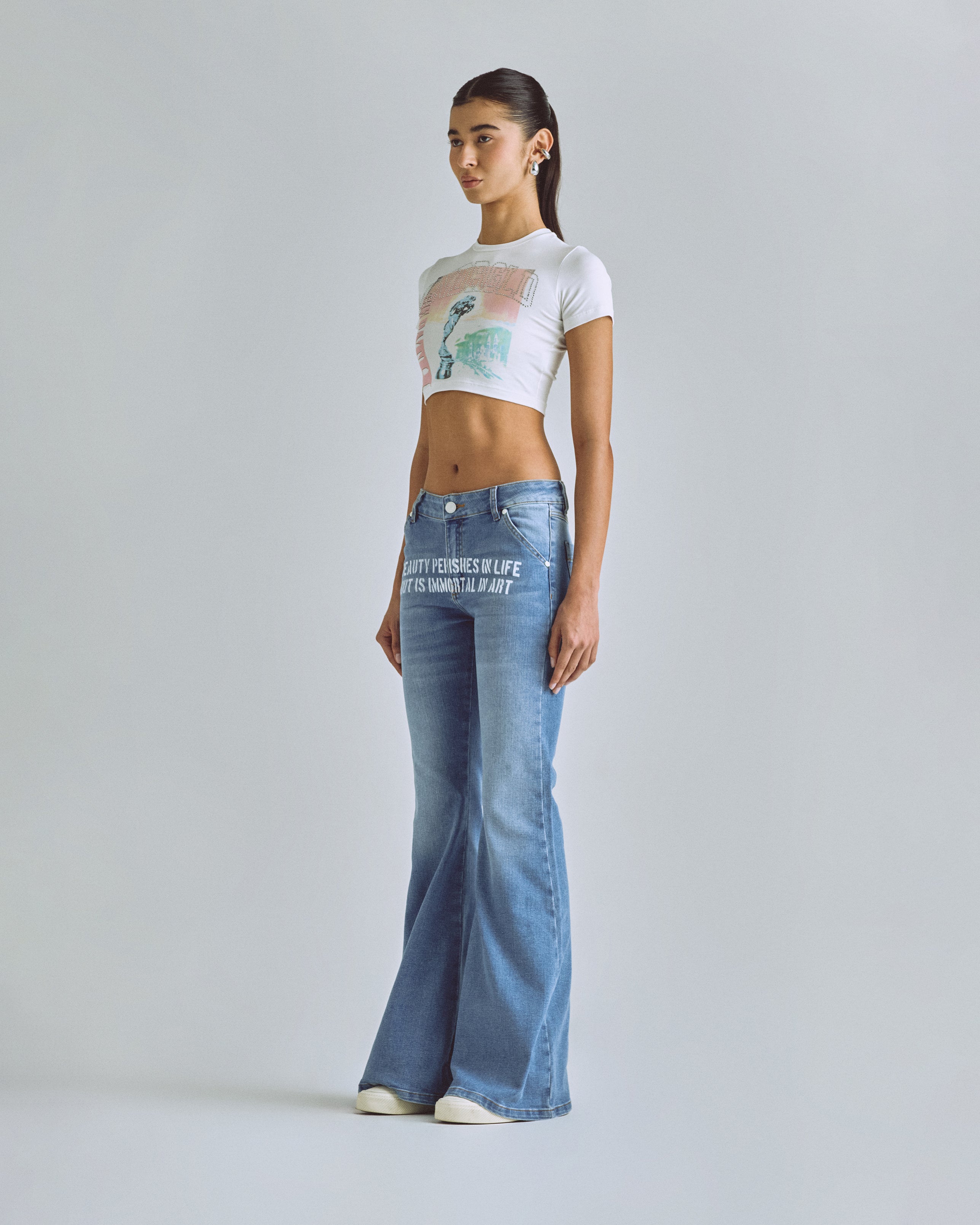 The Path Dawn Baby Tee White