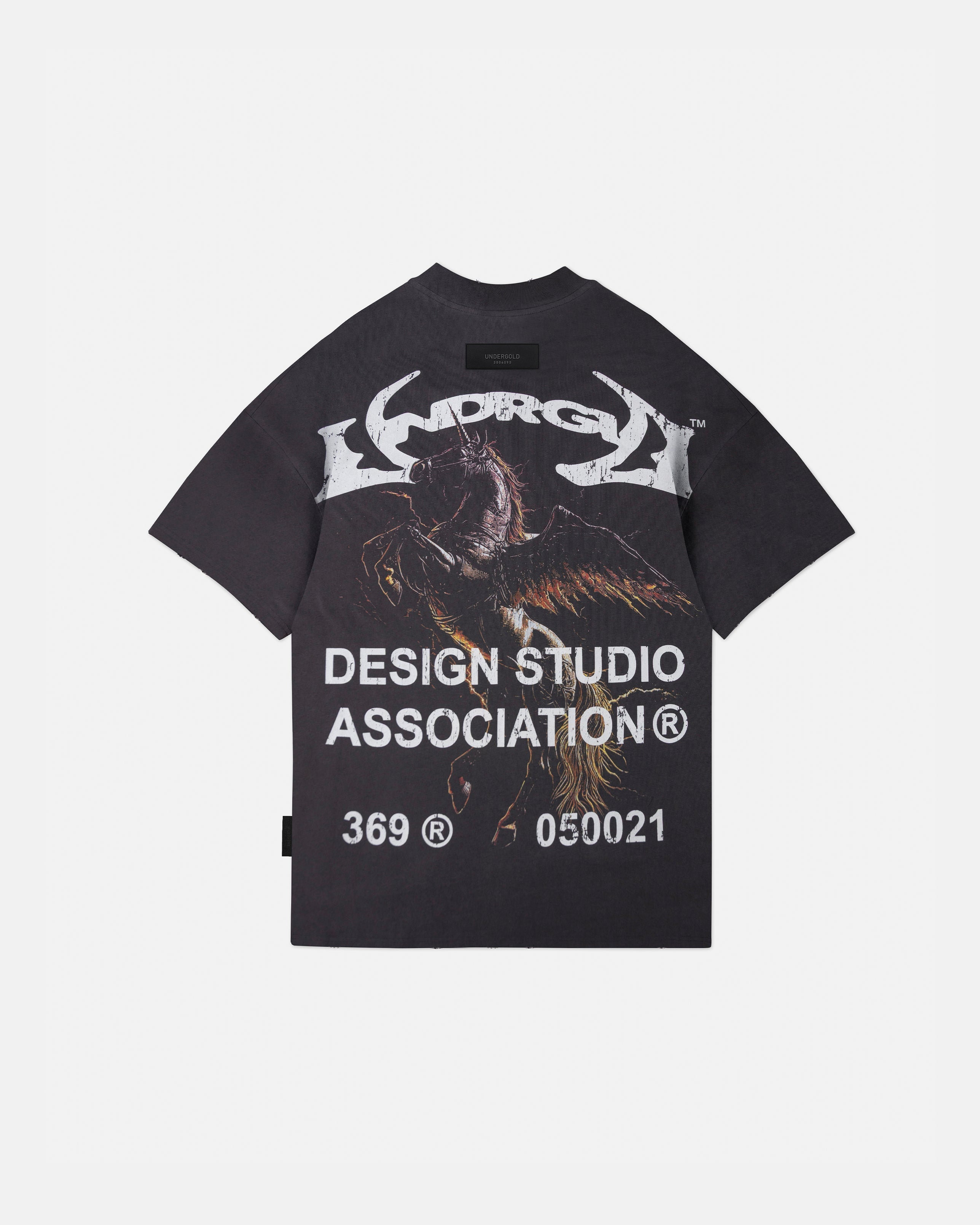 Thunder Rider Pegasus Tshirt Vintage Gray