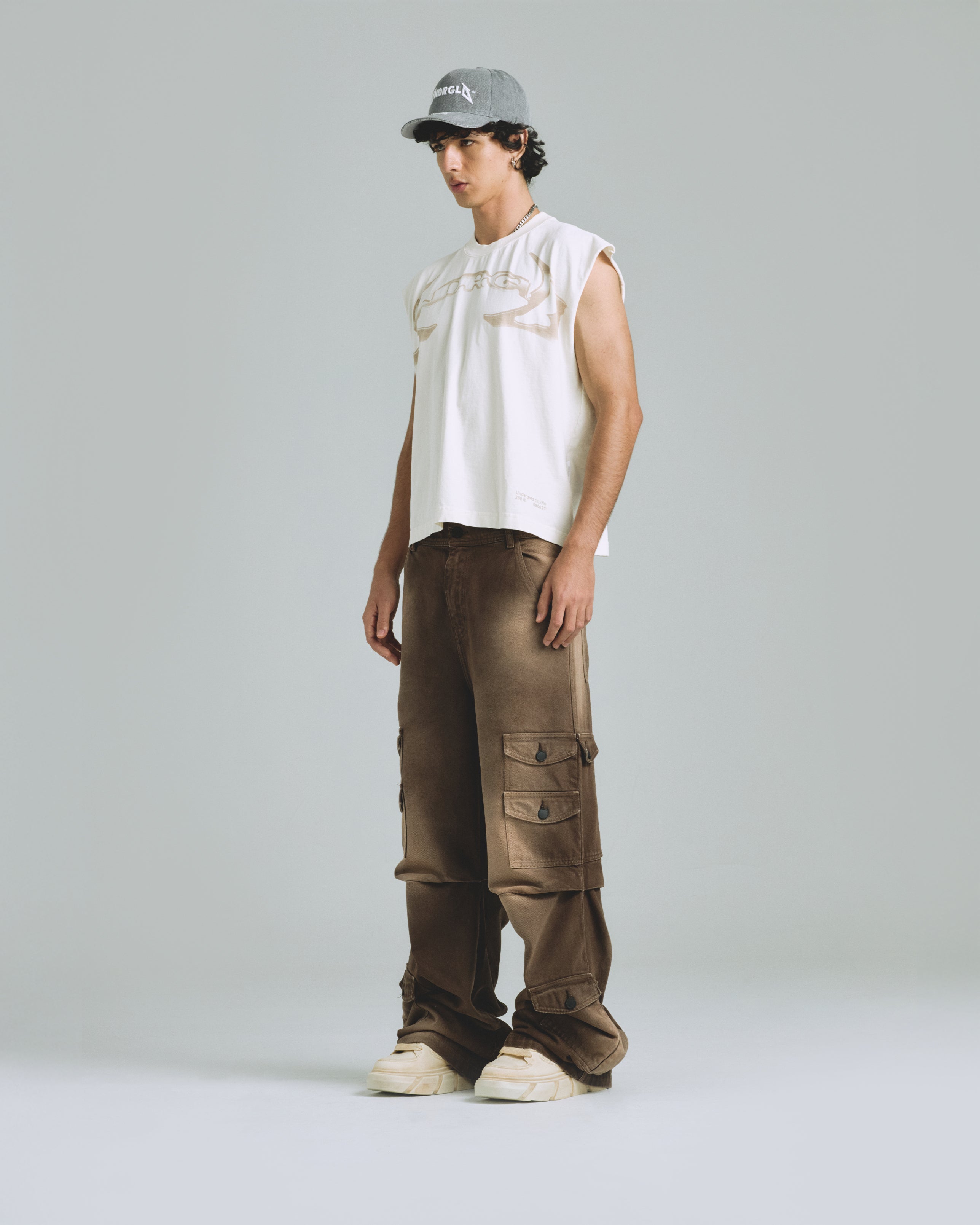 Thunder Rider UNDRGLD Sleeveless Tshirt Cream