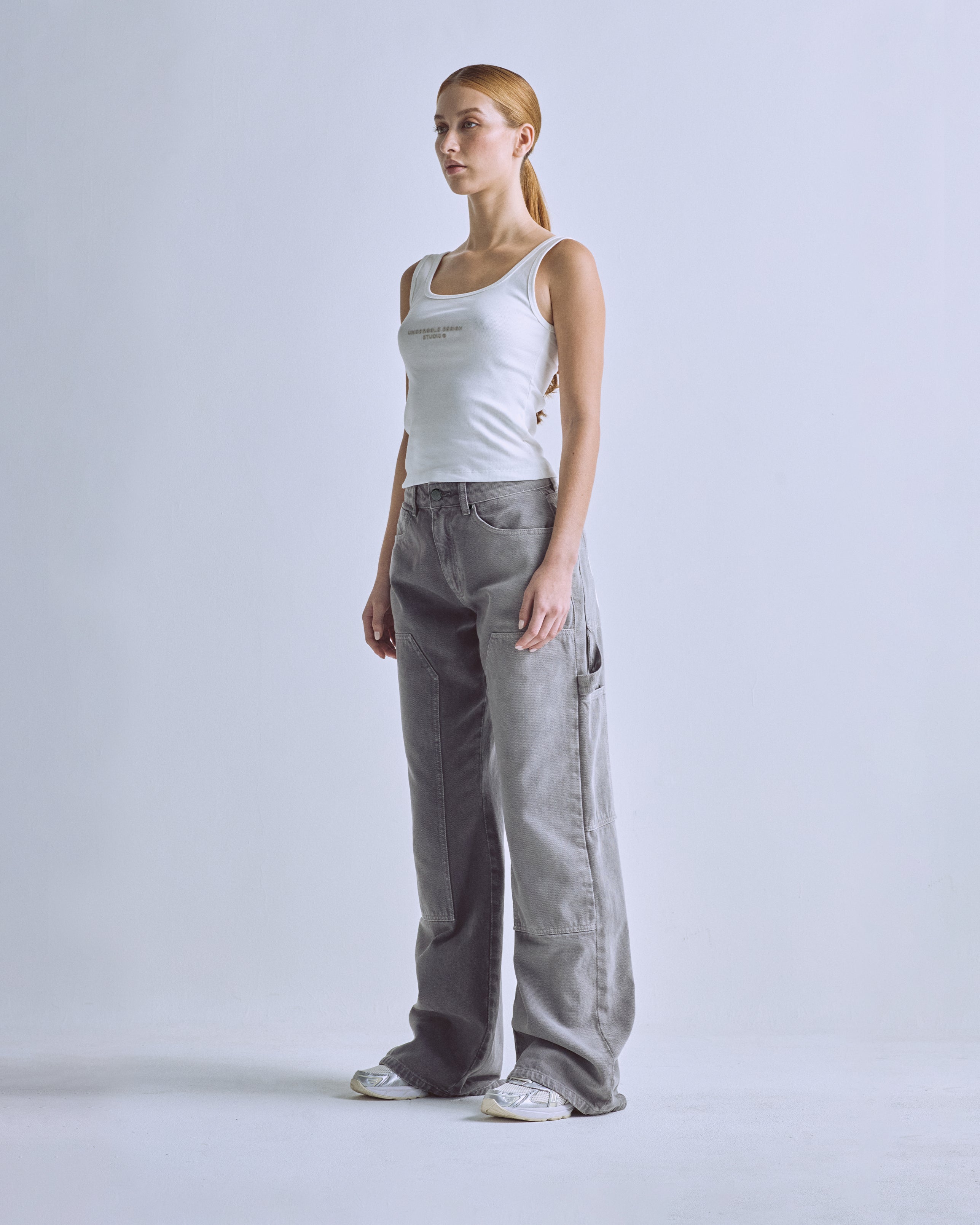 W Basics Ribbed Tank Top White