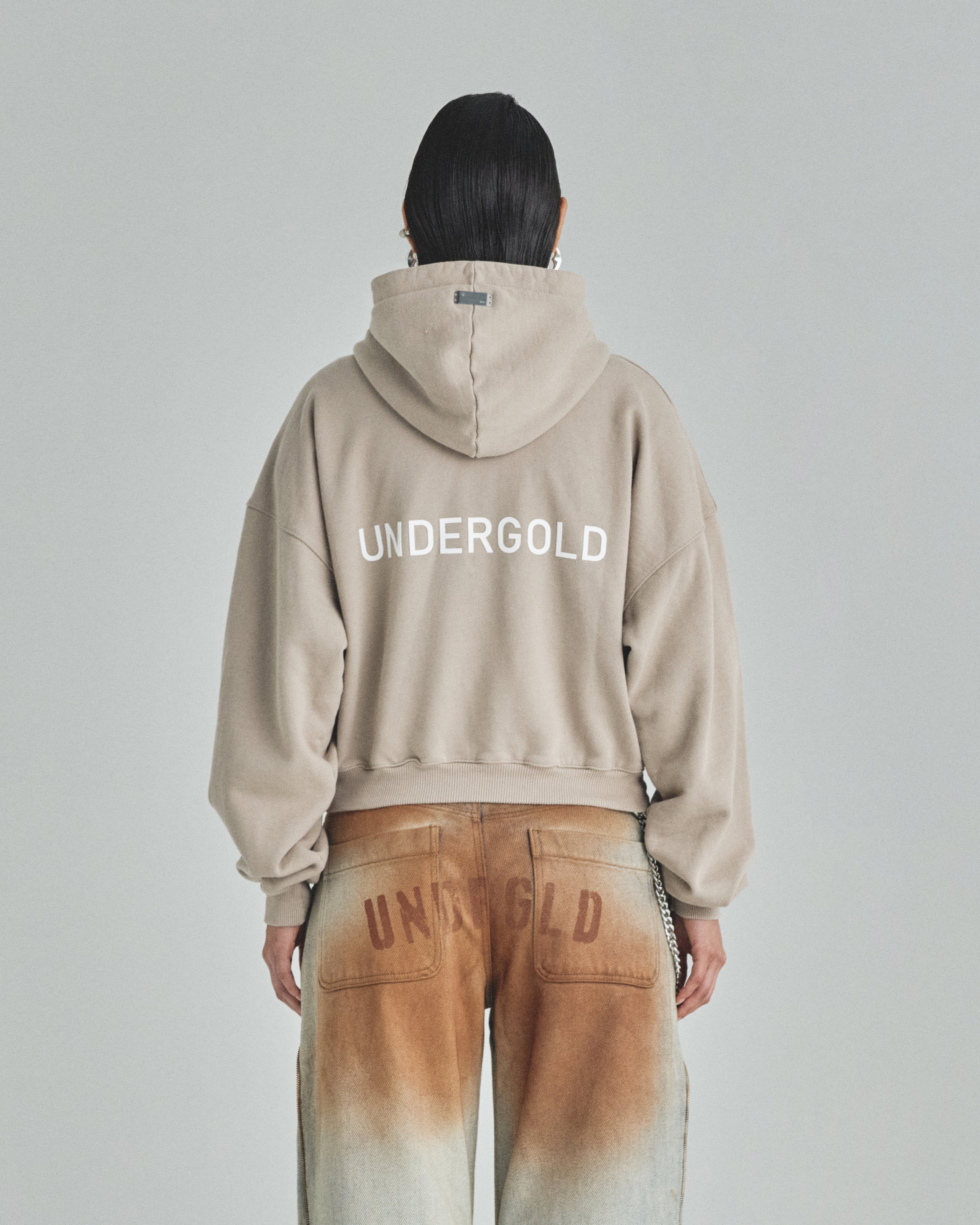 W Basics Undergold Boxy Fit Hoodie Cream