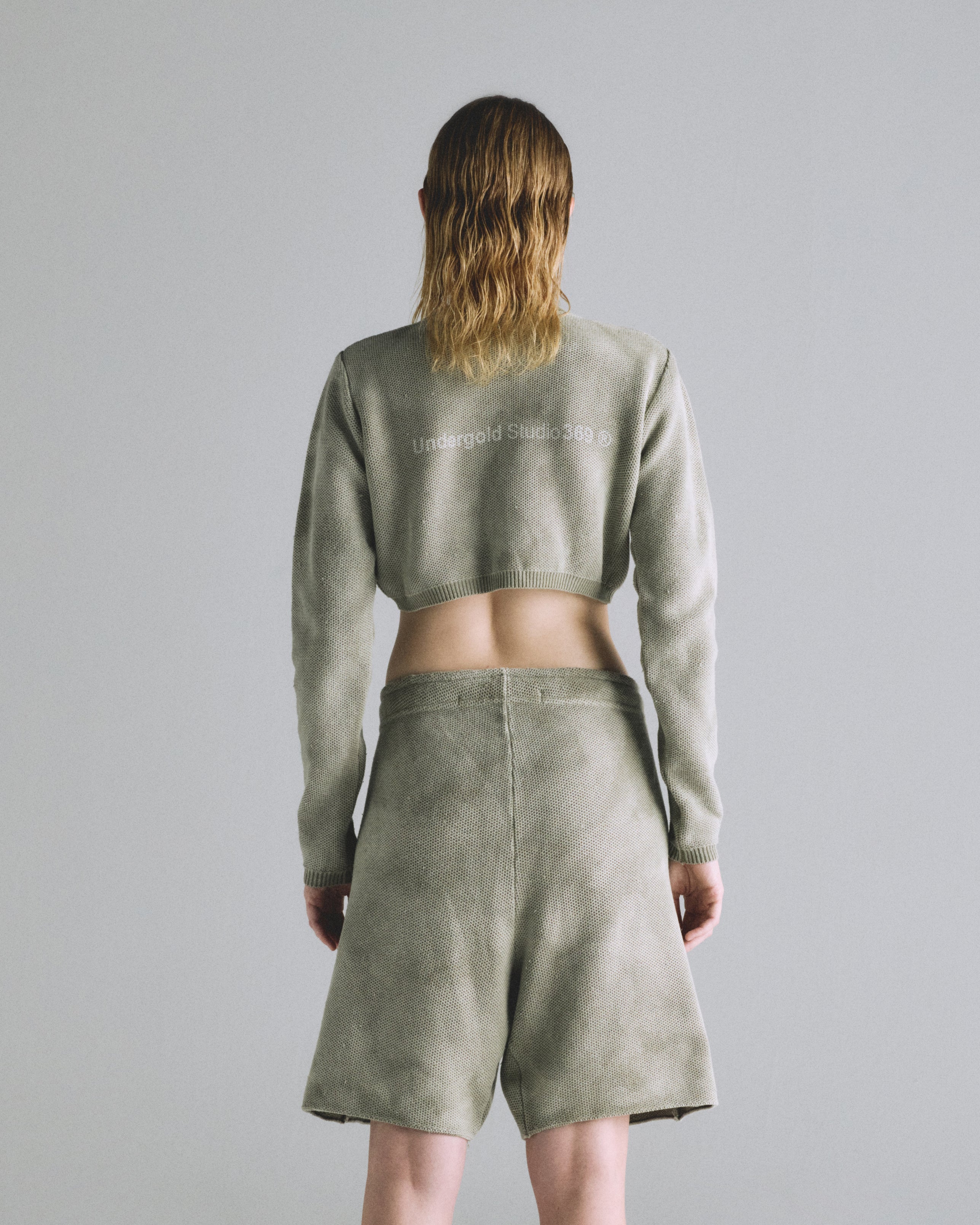 W Basics Undergold Studio Knitted Cardigan Aged Green