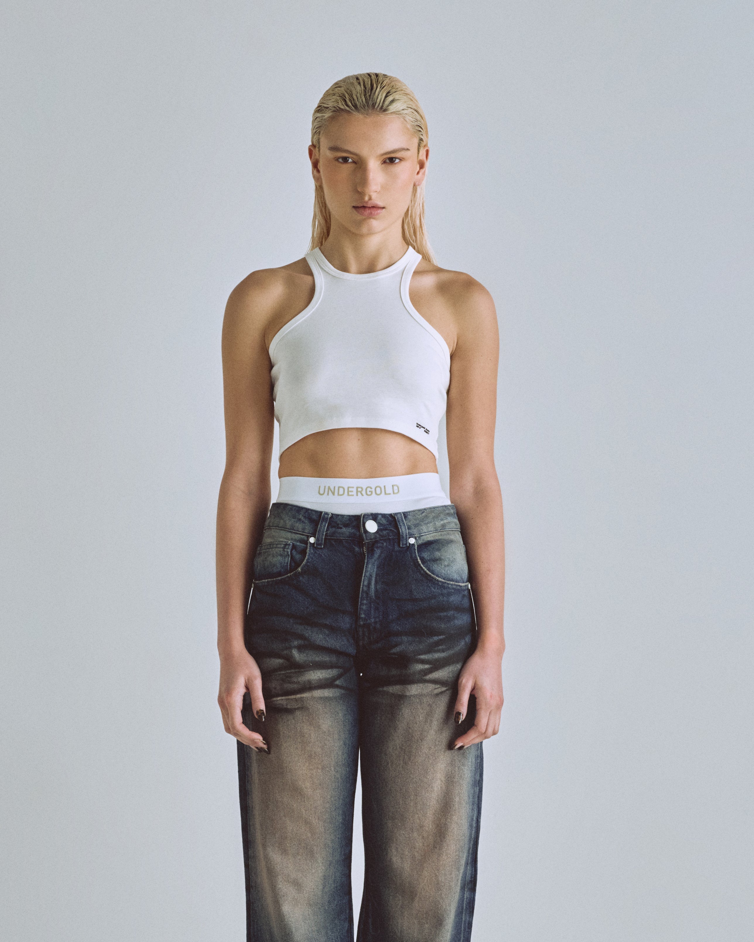 W Basics Undergold Studio Tank Top White